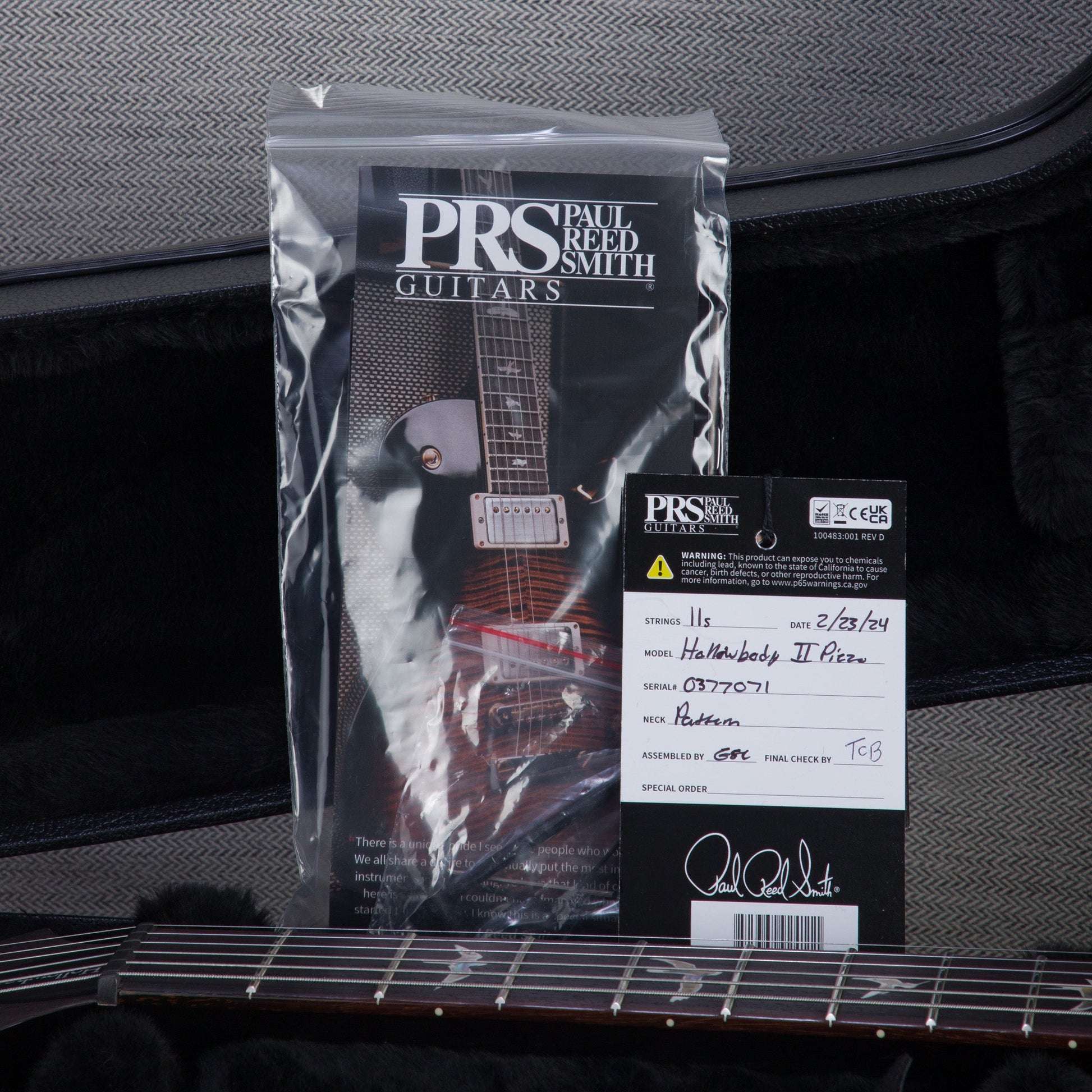 PRS Hollowbody II Piezo Electric Guitar - Black Gold Burst