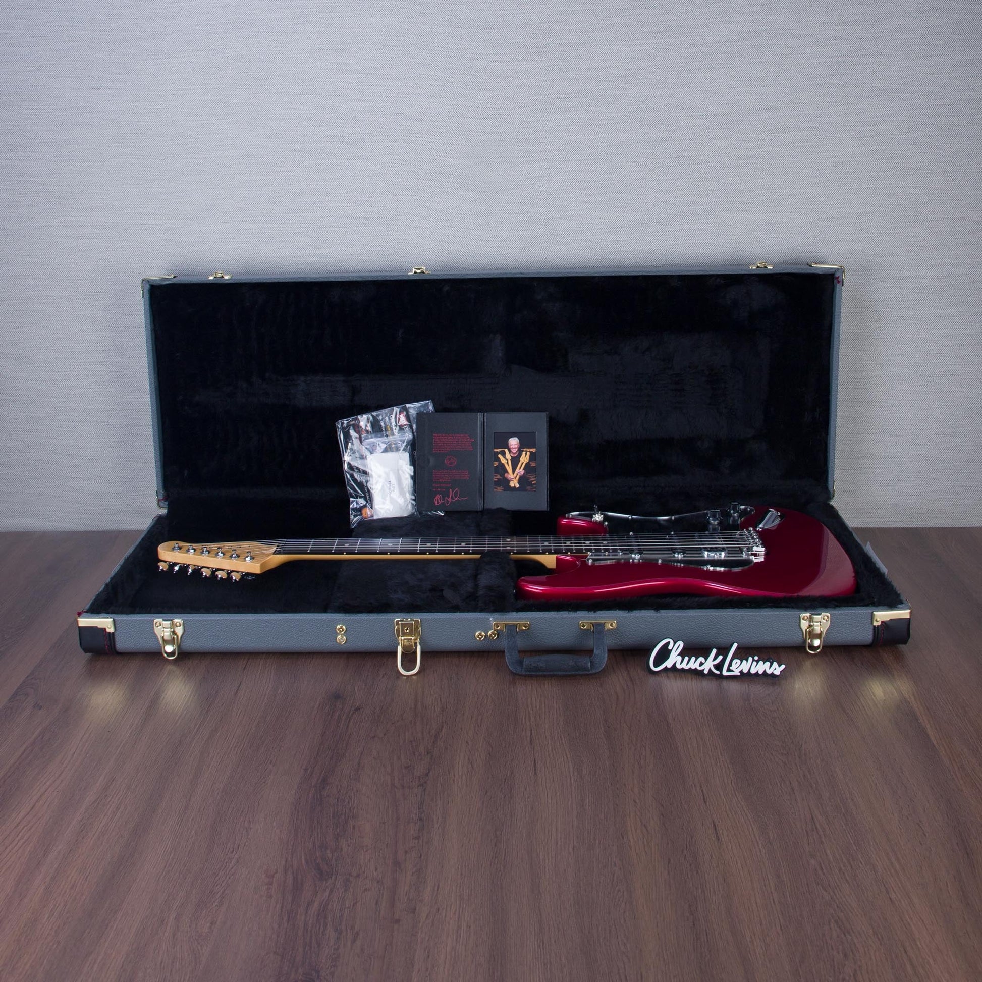 Lerxst Grace Alex Lifeson Signature Electric Guitar with Vega Trem Signed - Red - #24310978