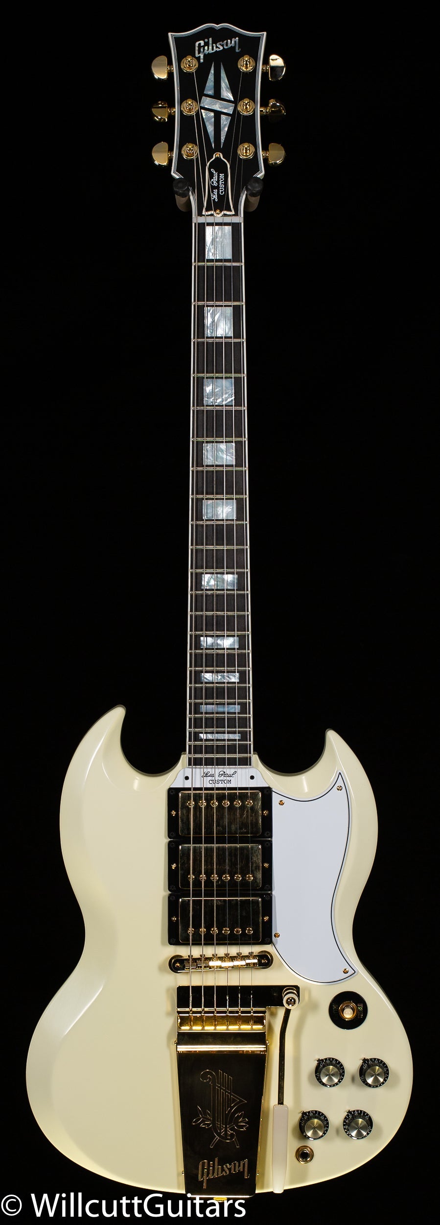 Gibson Custom Shop 1963 Les Paul SG Custom Reissue Maestro VOS Classic White (573)