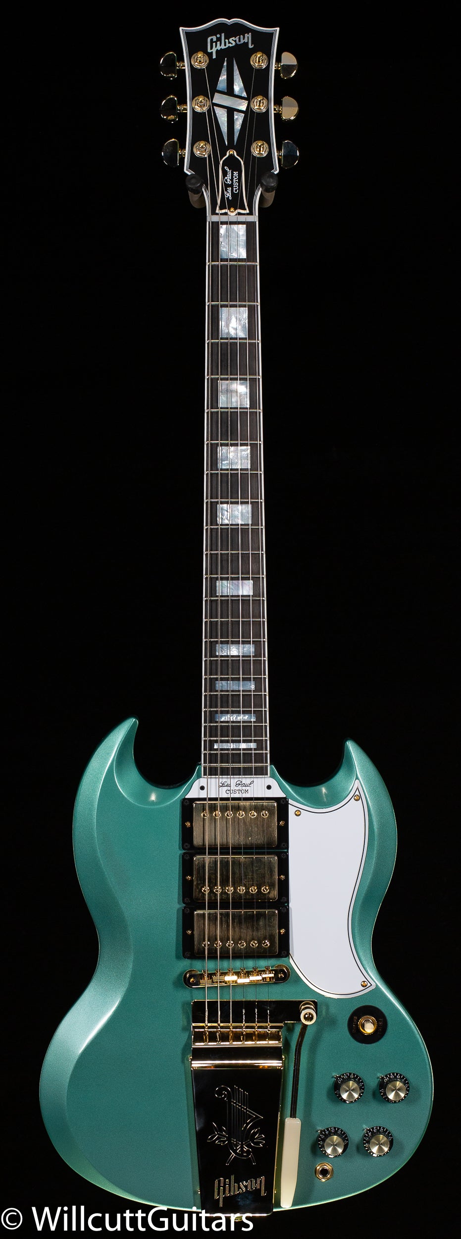 Gibson Custom Shop 1963 SG Custom Willcutt Exclusive Inverness Green Maestro VOS (853)