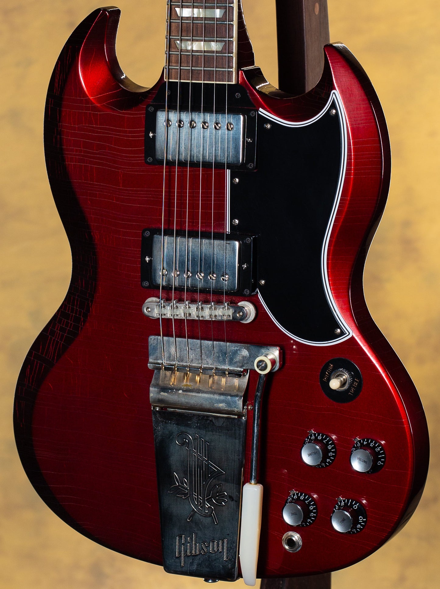 2023 Gibson Custom Shop 1964 SG Murphy Ultra Light Aged Willcutt Exclusive Burgundy Mist