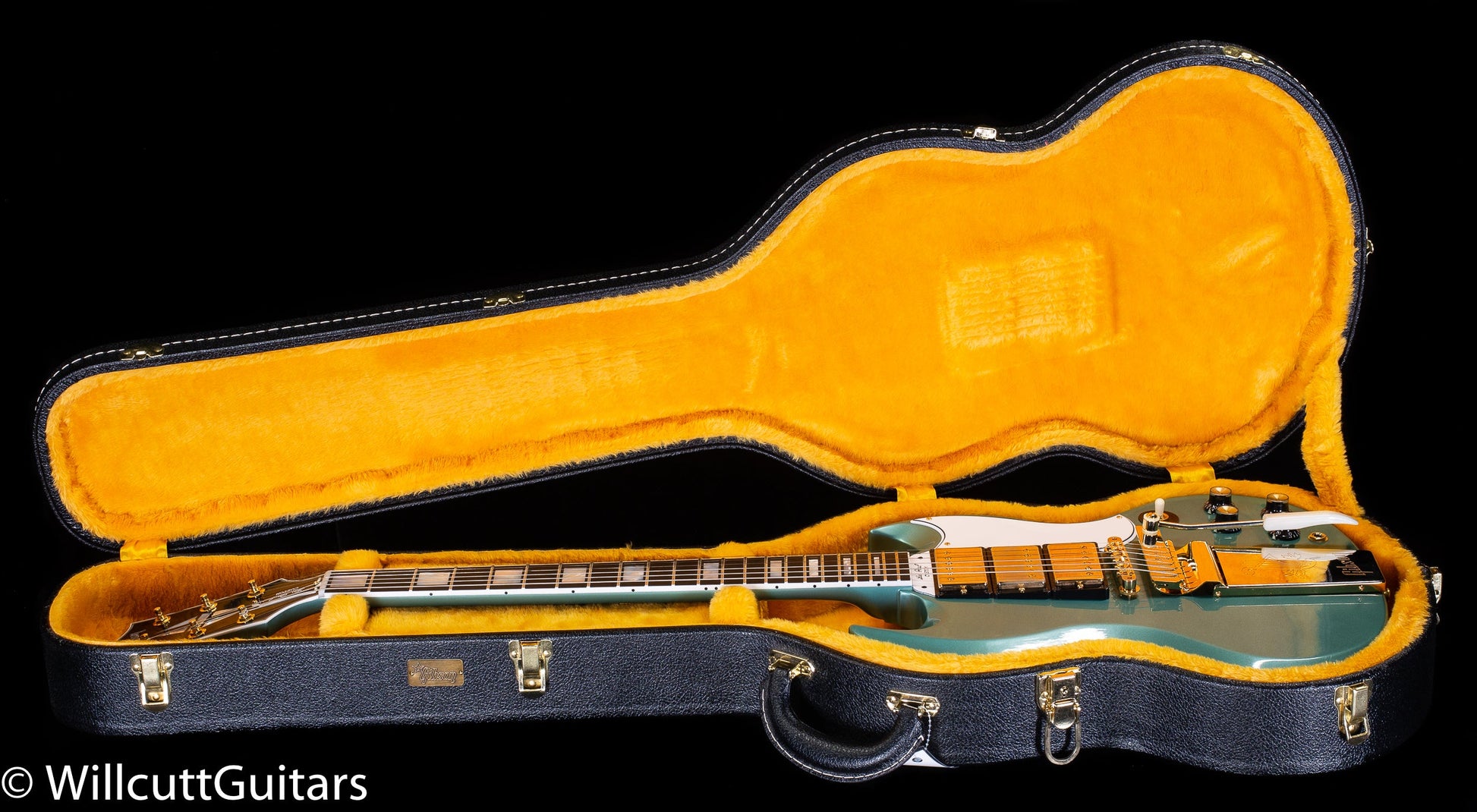 Gibson Custom Shop 1963 SG Custom Willcutt Exclusive Inverness Green Maestro VOS (933)