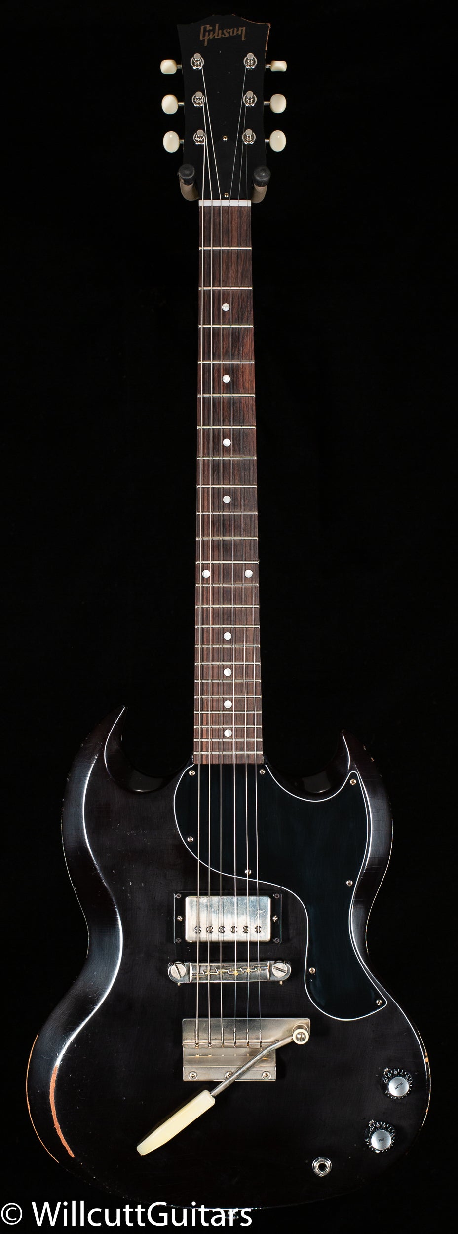 Gibson 1963 SG Junior Humbucker Short Maestro Murphy Lab Light Aged Oxblood (303)