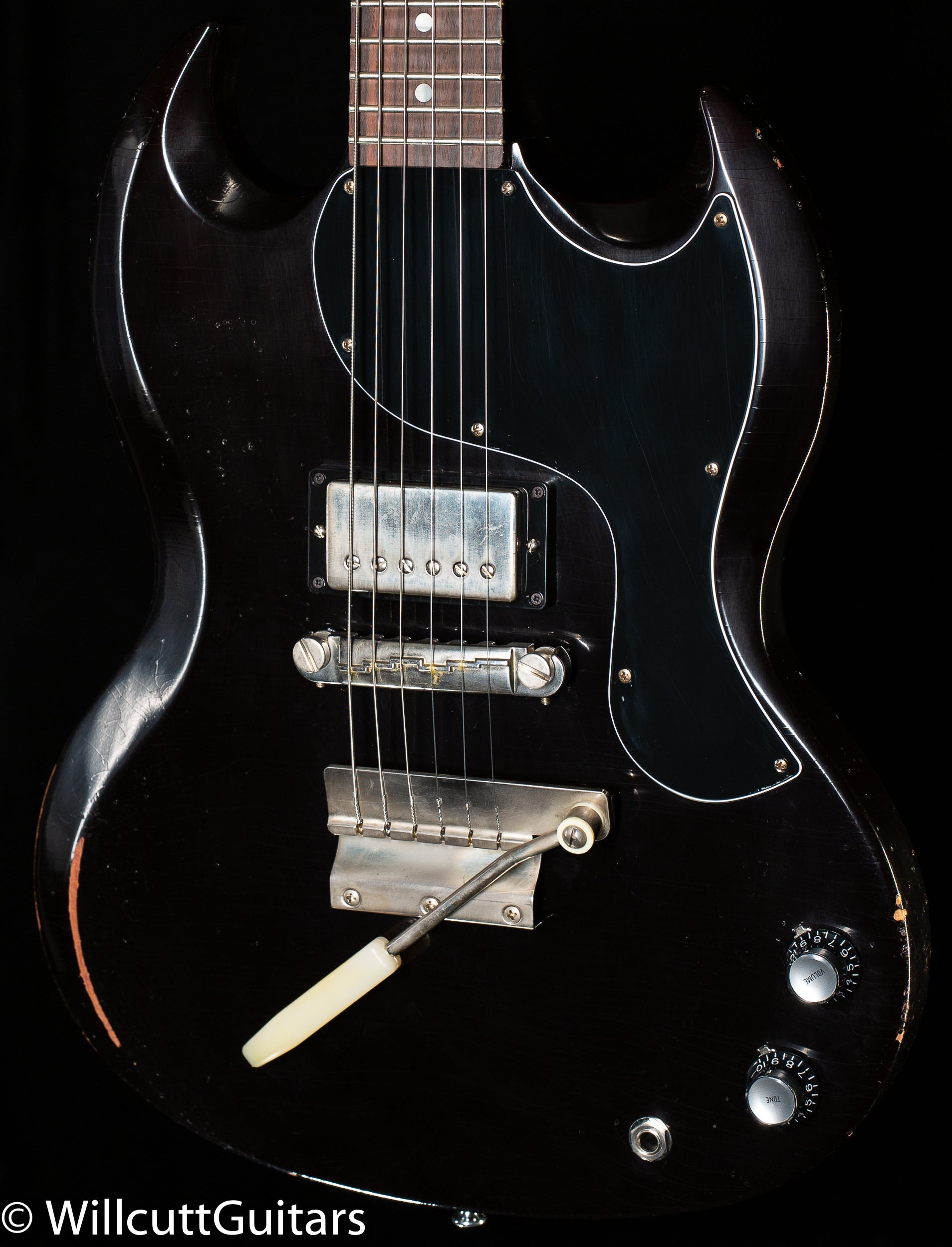 Gibson 1963 SG Junior Humbucker Short Maestro Murphy Lab Light Aged Oxblood (303)