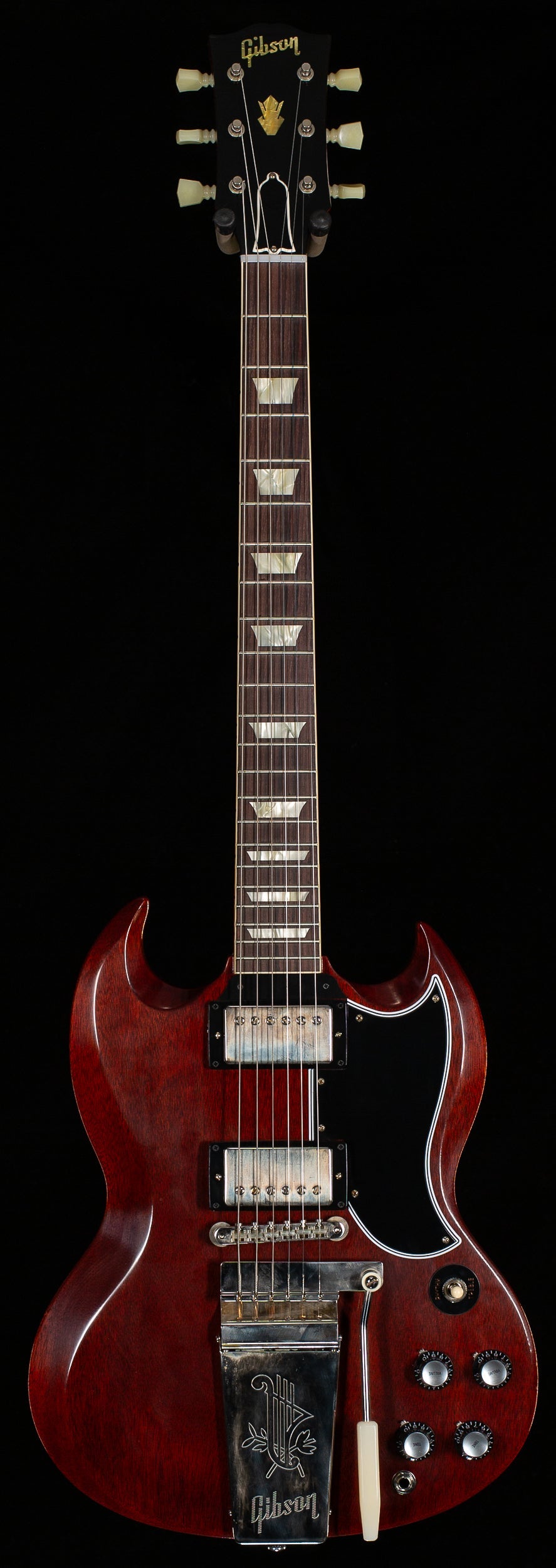 Gibson Custom Shop 1964 SG Standard Reissue Maestro Ultra Light Aged Cherry Red (694)