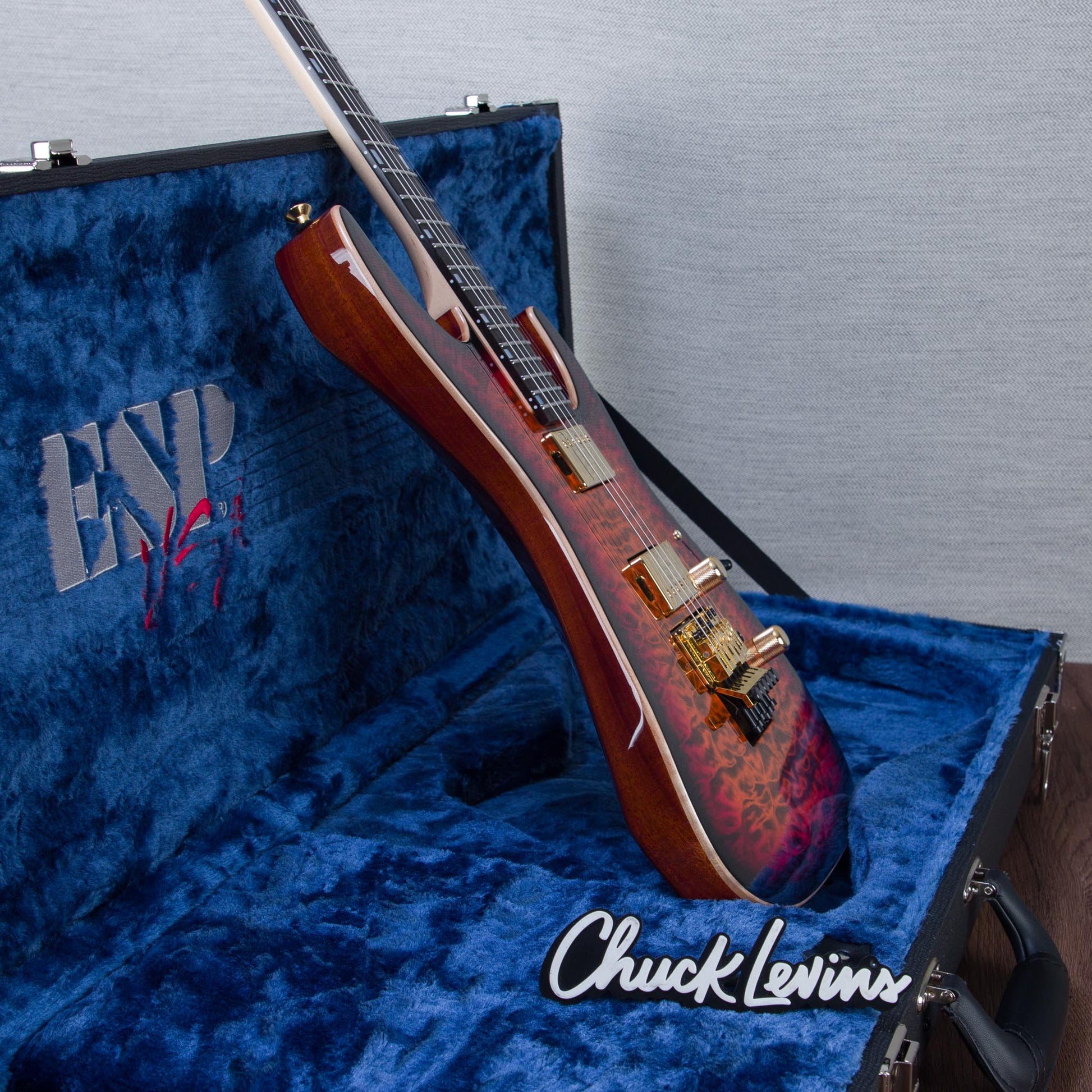ESP USA M-II DX Electric Guitar - Tiger Eye Sunburst - #US26096