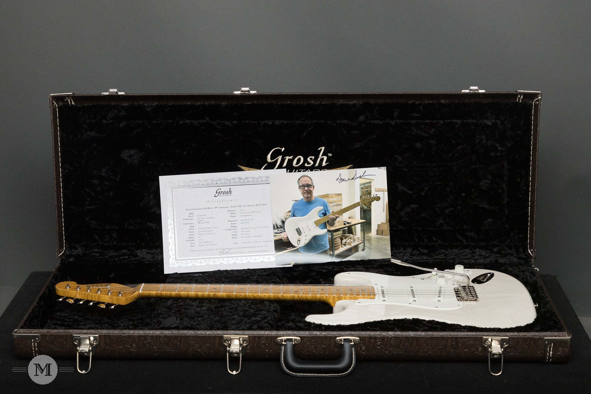 Don Grosh Electric Guitars - 30th Anniversary NOS Retro - Aged Mary Kay White