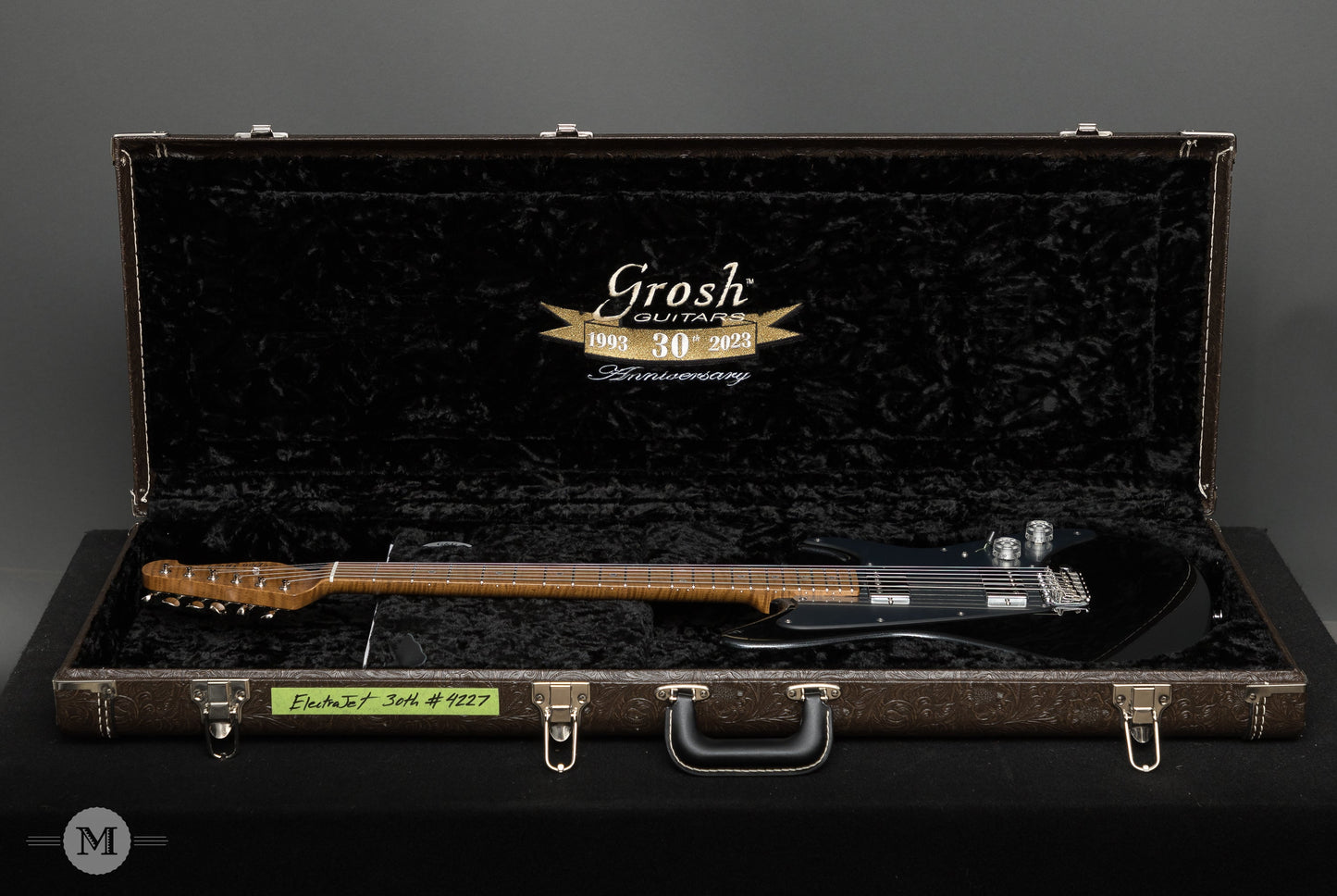 Don Grosh Electric Guitars - ElectraJet Custom - Black Mini Sparkle - 30th Anniversary