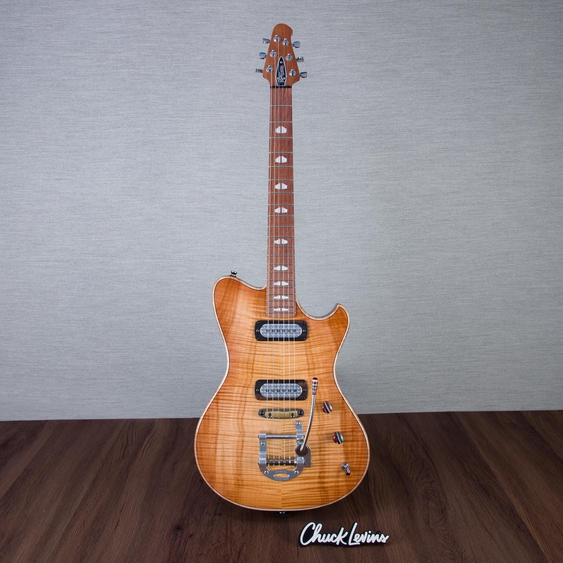 Powers Electric A-Type Electric Guitar - Pale Ale - #B130