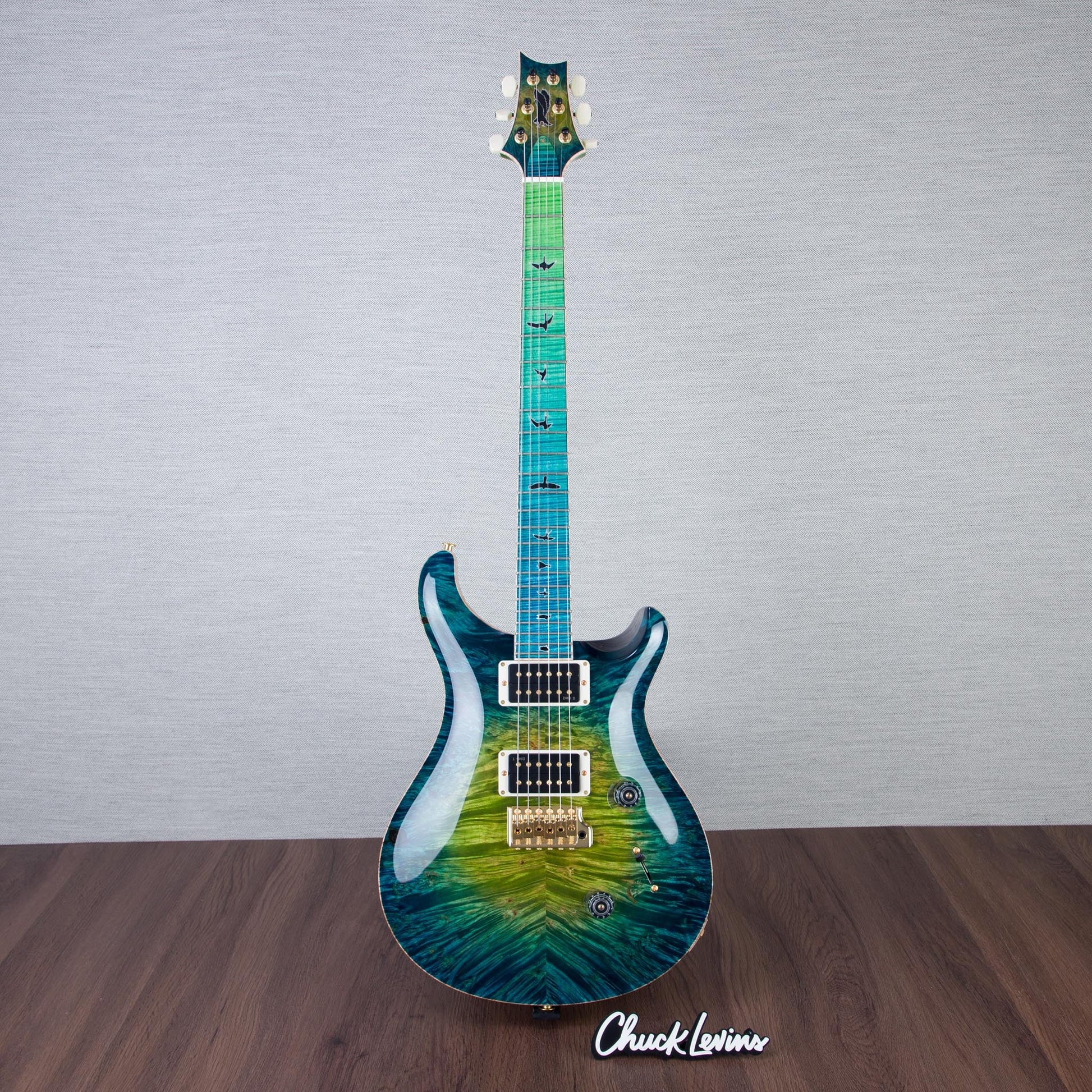 PRS Private Stock Custom 24 Electric Guitar - Laguna Glow/Charcoal Wash - #250410405