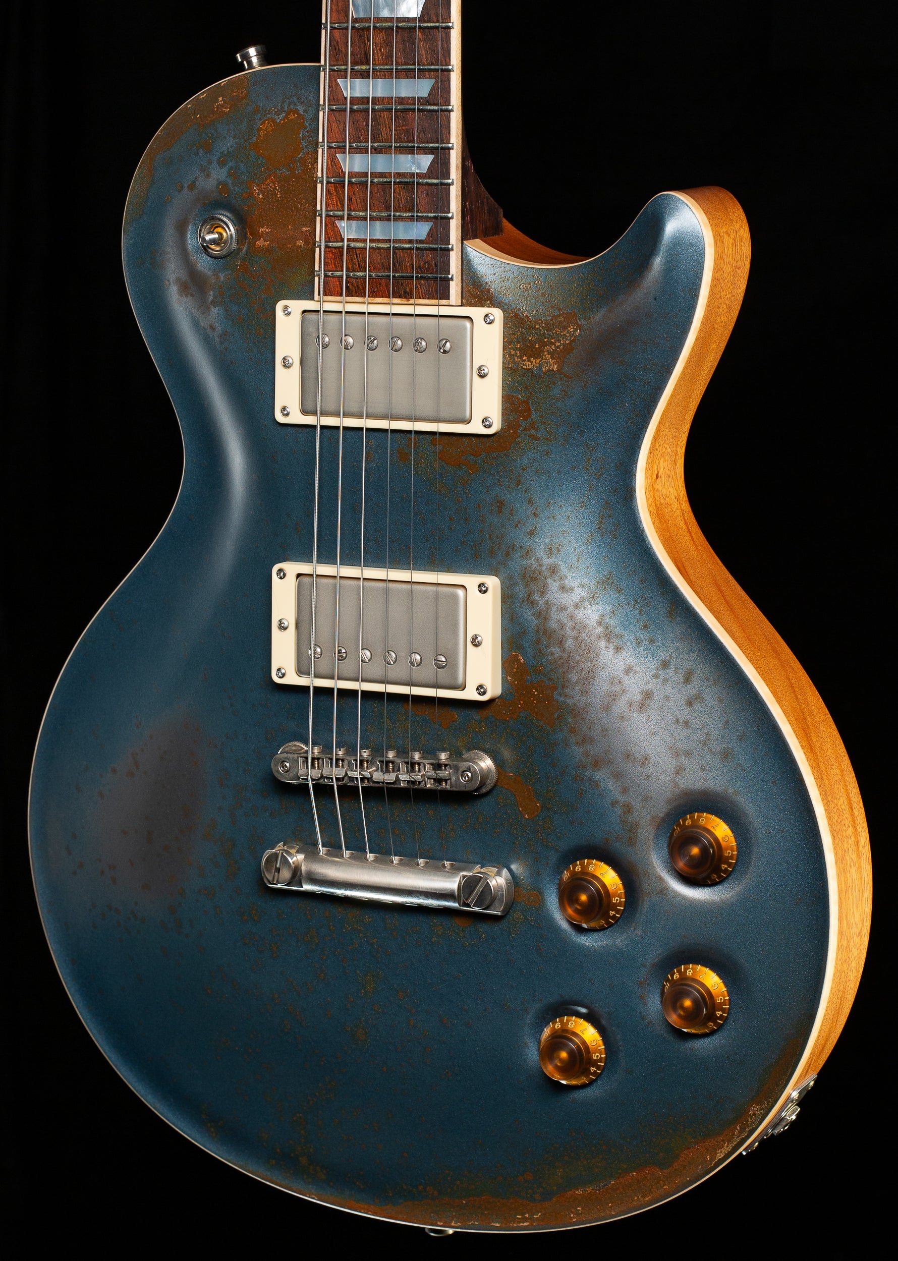 Nik Huber Orca 59 Rusty Petrol Blue Brazilian Neck (297)