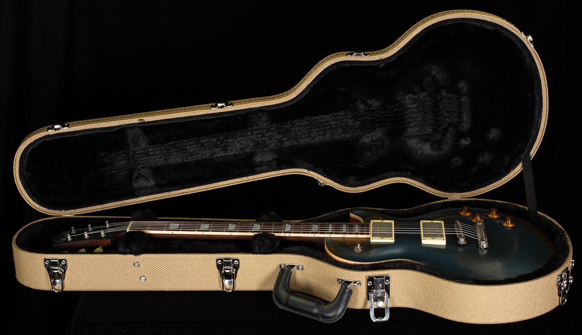 Nik Huber Orca 59 Rusty Petrol Blue Brazilian Neck (297)