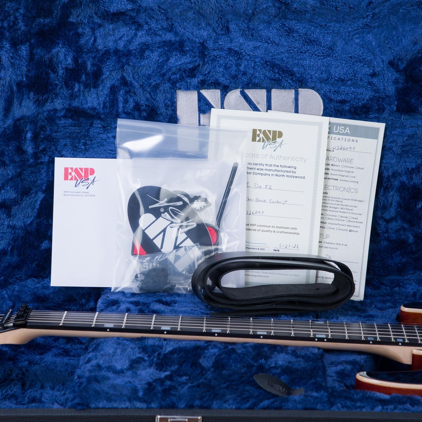 ESP USA M-II DX Electric Guitar - See Thru Black Burst - #US26097