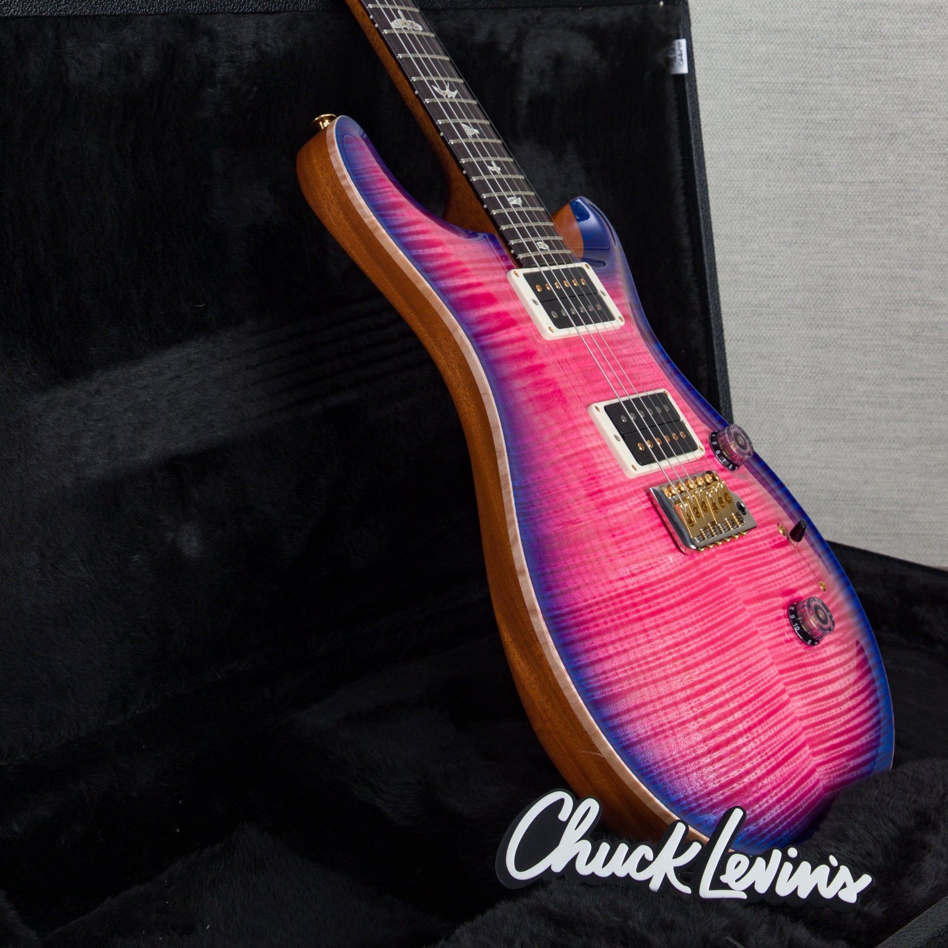 PRS Custom 24 10-Top Electric Guitar - Bonnie Pink With Purple Burst