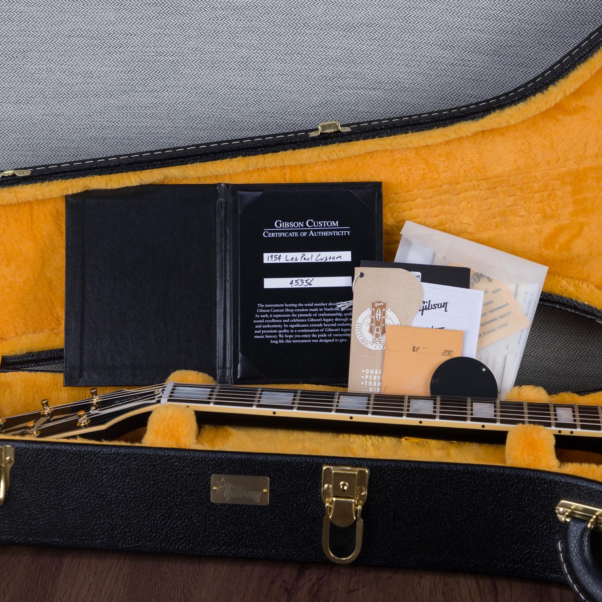 Gibson Custom Shop 1954 Les Paul Custom Reissue Electric Guitar VOS - Ebony - #45356