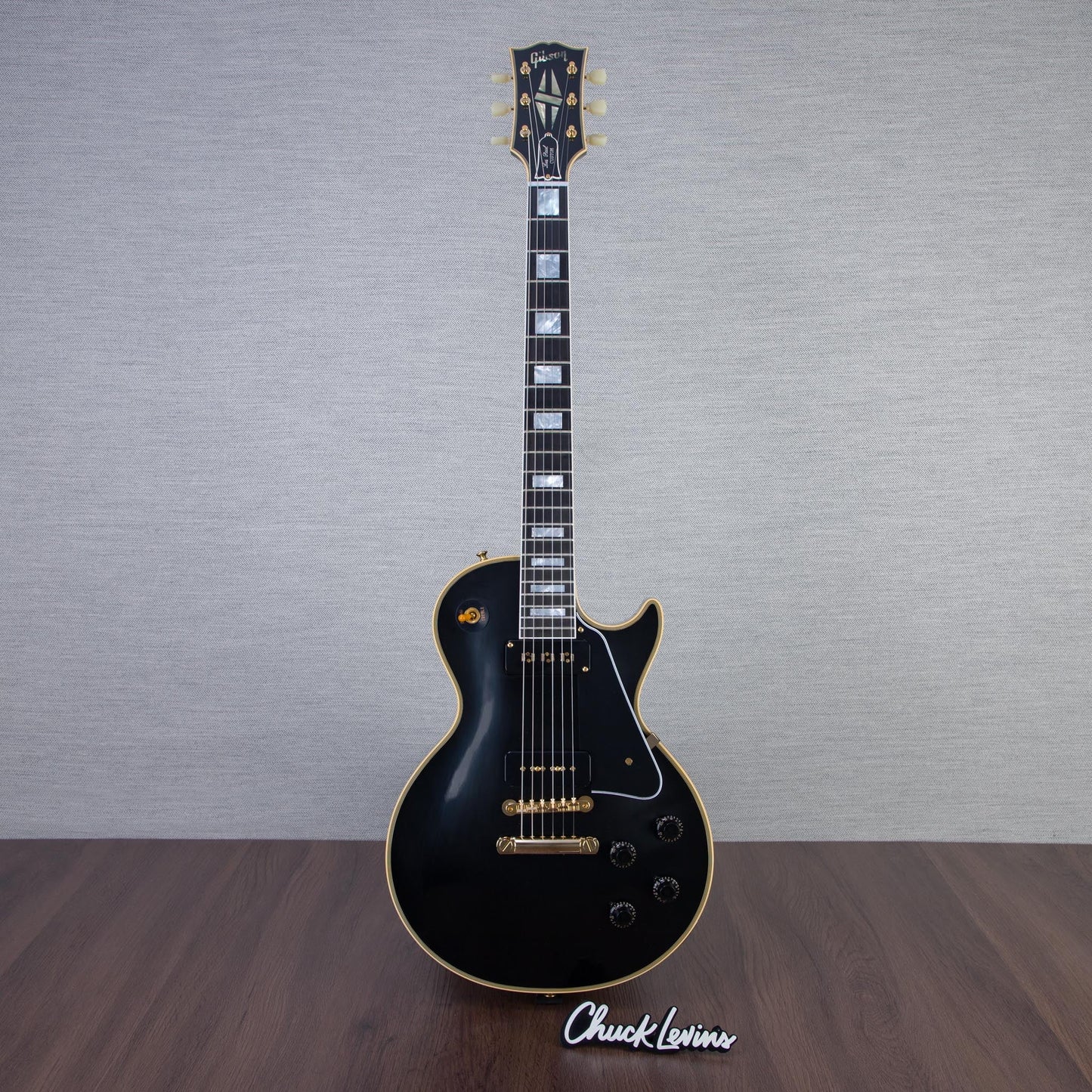 Gibson Custom Shop 1954 Les Paul Custom Reissue Electric Guitar VOS - Ebony - #45356