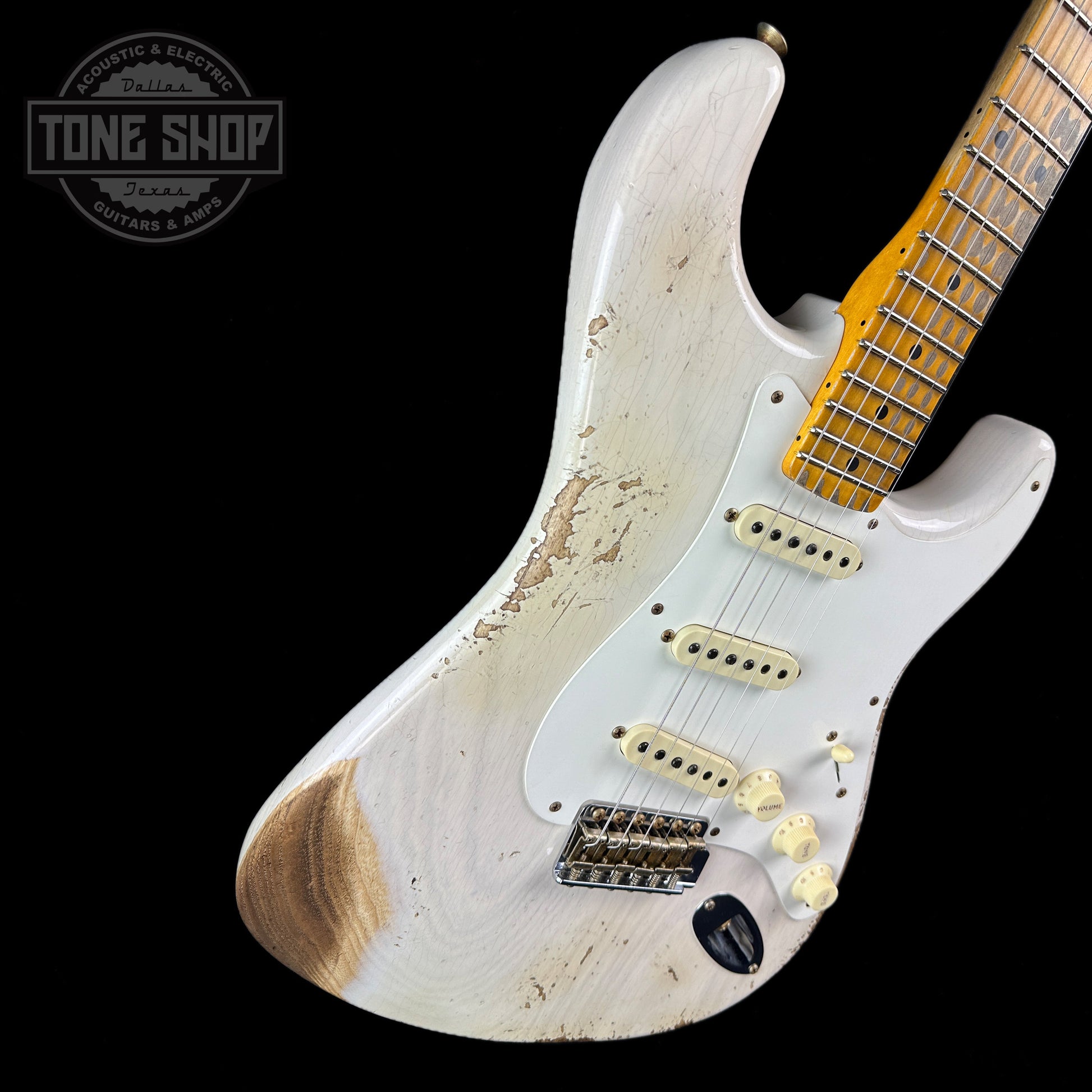 Fender Custom Shop Time Machine '57 Strat Heavy Relic Aged White Blonde w/case