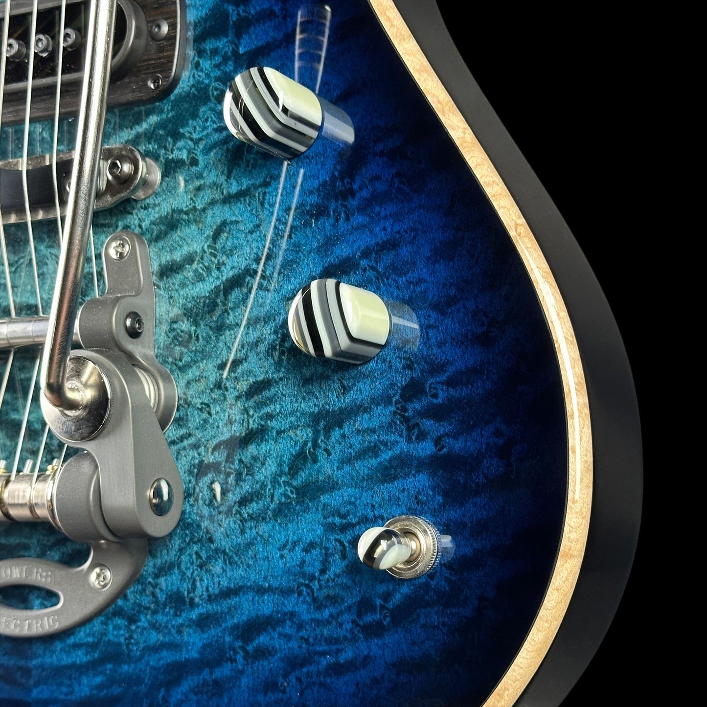 Powers Electric A-Type Select Birdseye Glacier Burst w/softcase