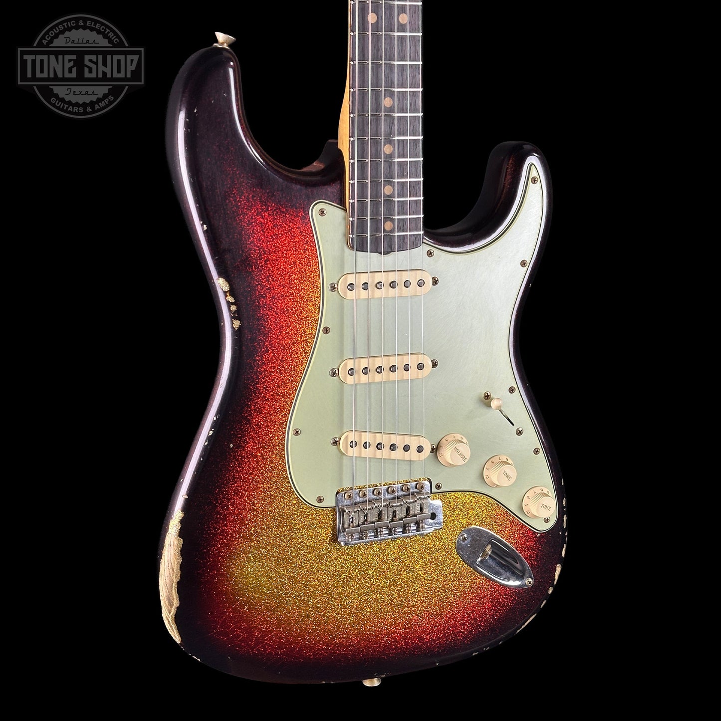 Fender Custom Shop 1963 Stratocaster Relic 3 Tone Sunburst Sparkle w/case TSLTD2OF10