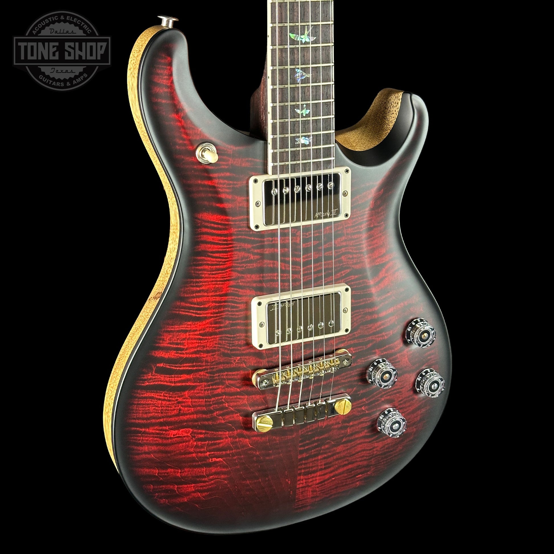 PRS Wood Library McCarty 594 Korina Fire Red Smokeburst Satin RW neck w/case 0414076