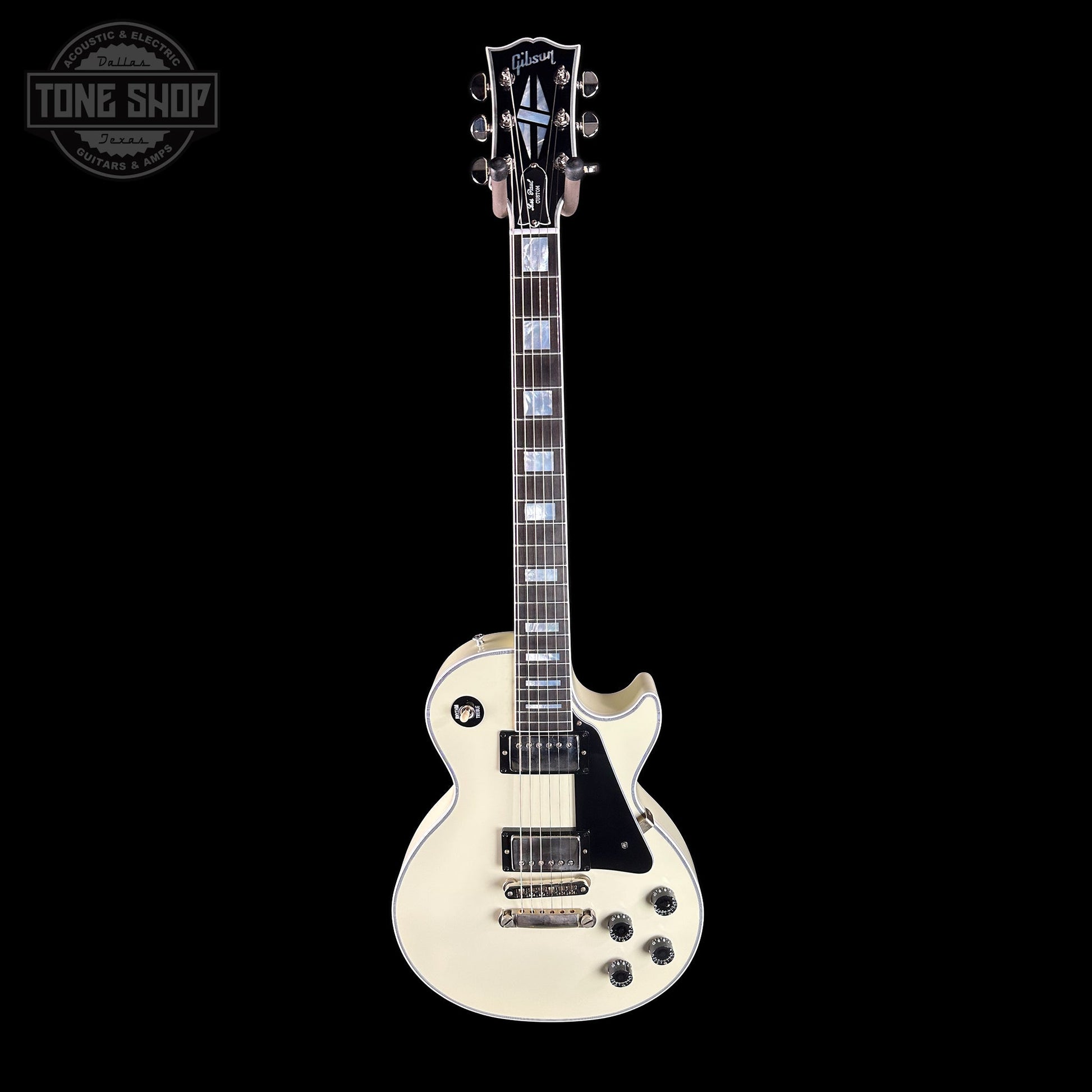 Gibson Custom Dealer Select Les Paul Custom Chambered Vintage White VOS w/case CS503058