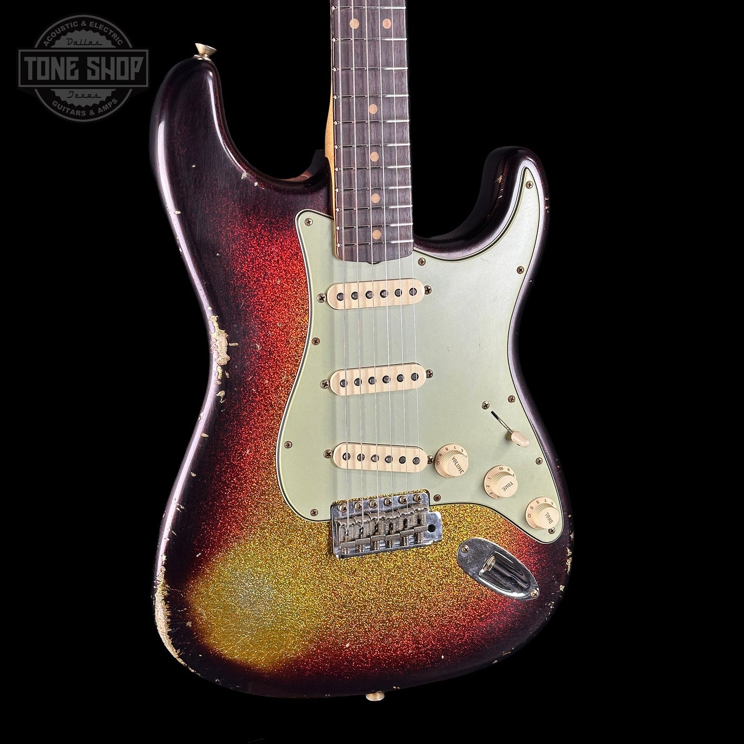 Fender Custom Shop 1963 Stratocaster Relic 3 Tone Sunburst Sparkle w/case TSLTD4OF10