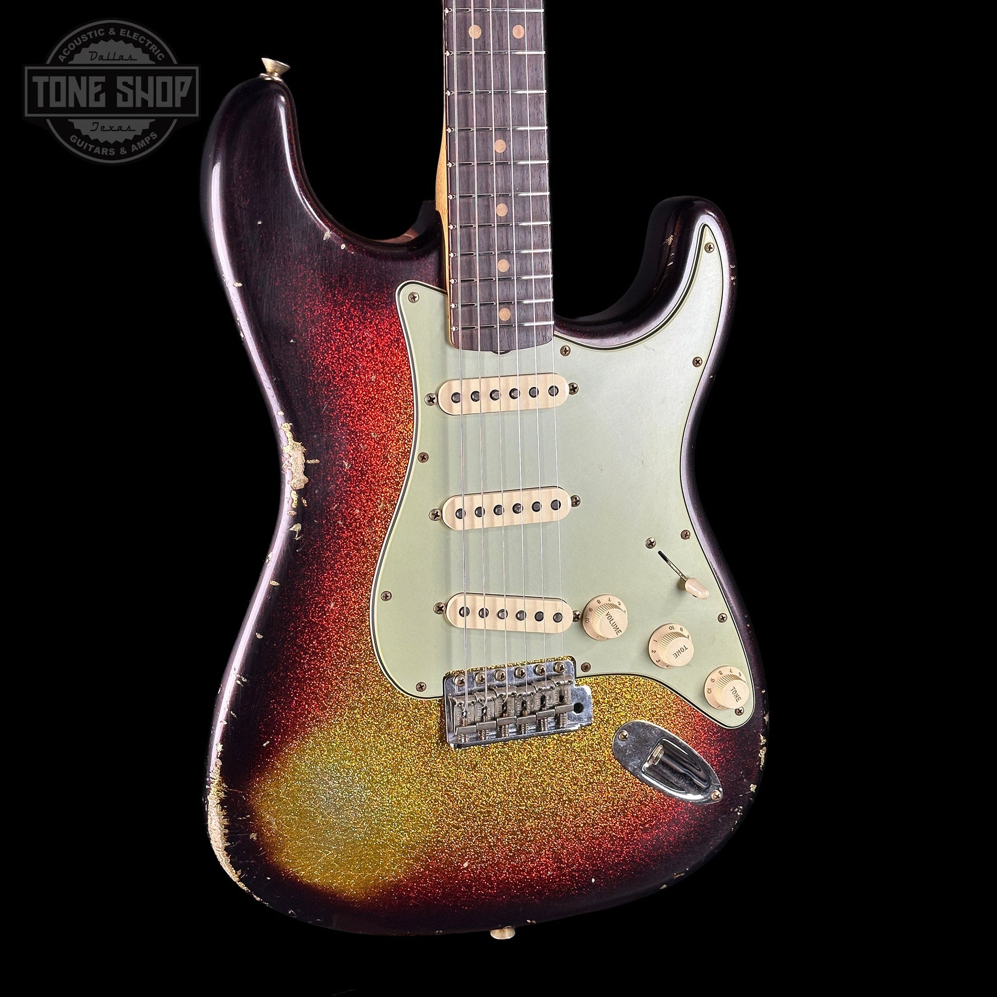 Fender Custom Shop 1963 Stratocaster Relic 3 Tone Sunburst Sparkle w/case TSLTD4OF10