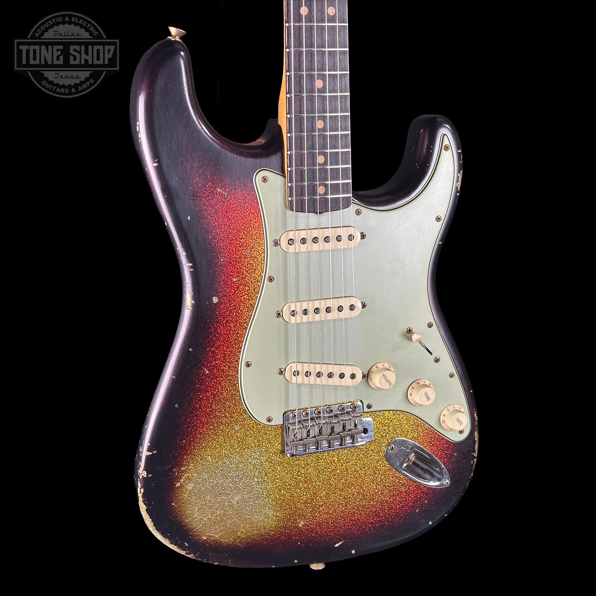Fender Custom Shop 1963 Stratocaster Relic 3 Tone Sunburst Sparkle w/case TSLTD5OF10