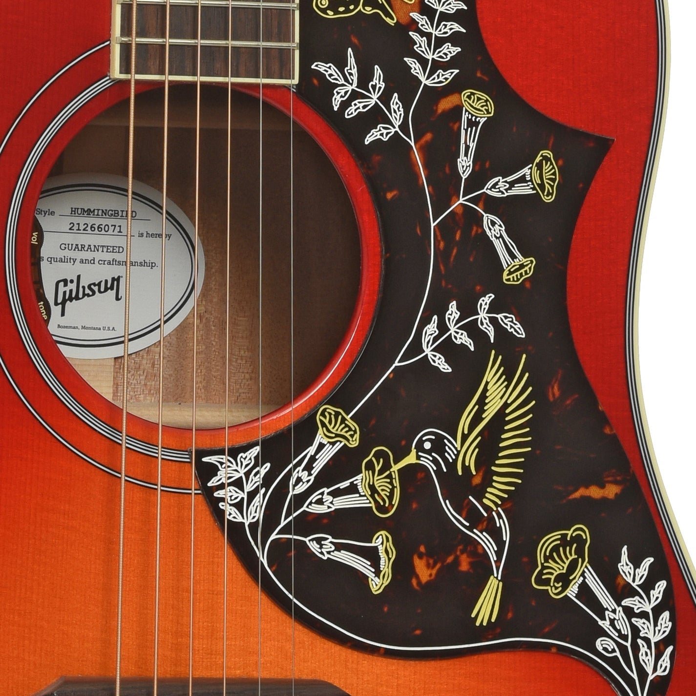 Gibson Hummingbird Standard Acoustic Guitar & Case, Vintage Cherry Sunburst (VTC Pickup)