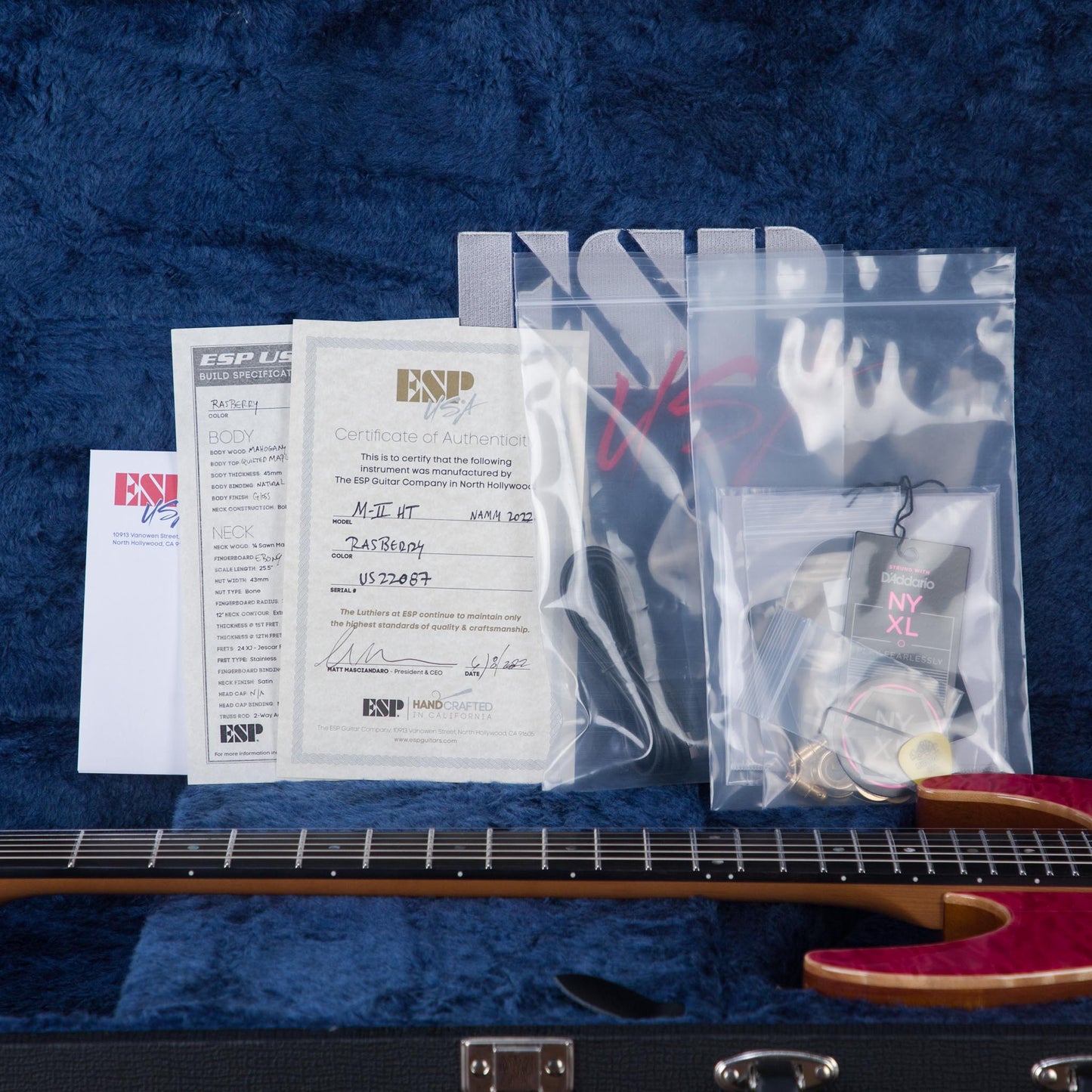 ESP USA M-II HT Electric Guitar - Rasberry - #US22087