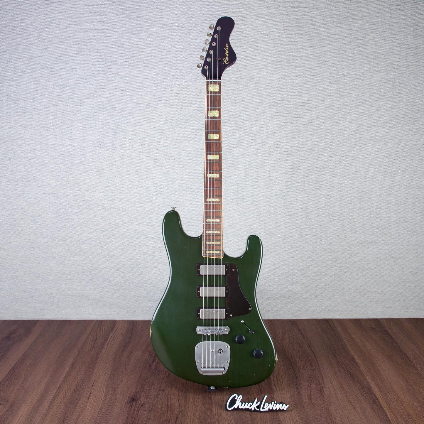 Castedosa Conchers Baritone Electric Guitar - Aged Green Metallic - #361