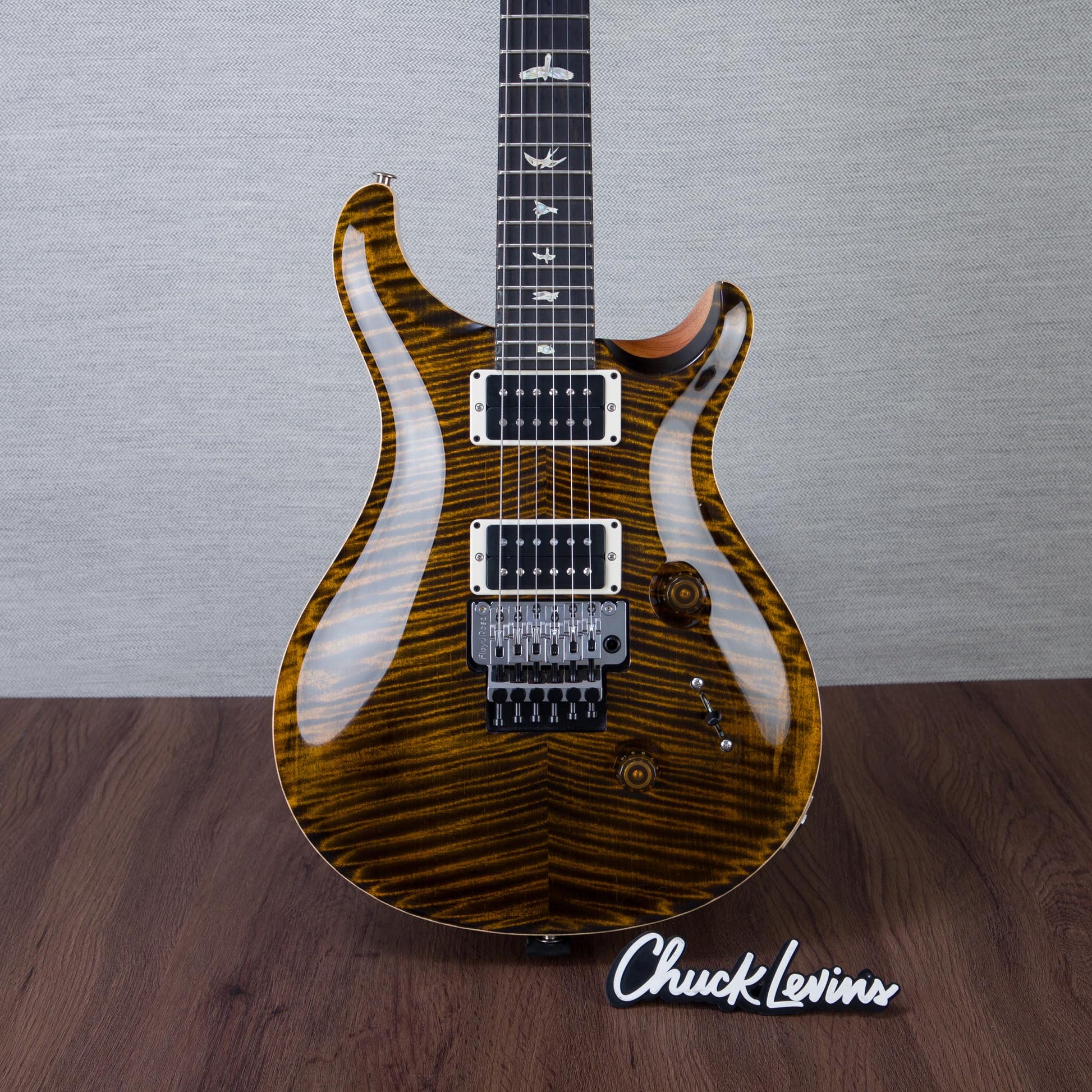 PRS Custom 24 Floyd 10-Top Electric Guitar - Tiger Eye - #250418509