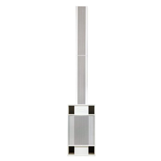 BASSBOSS Sublim8 Column PA Speaker wIth 18-inch Sub - White