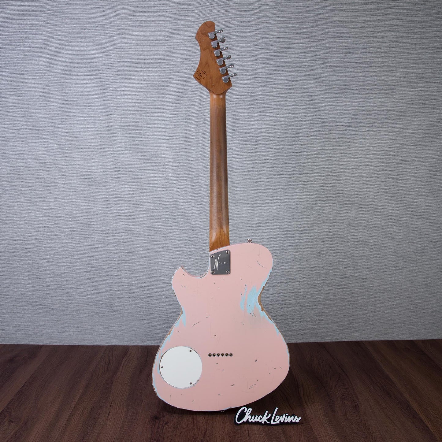 Novo Guitars Solus F2 Electric Guitar - FOF Shell Pink over Sonic Blue - #26047