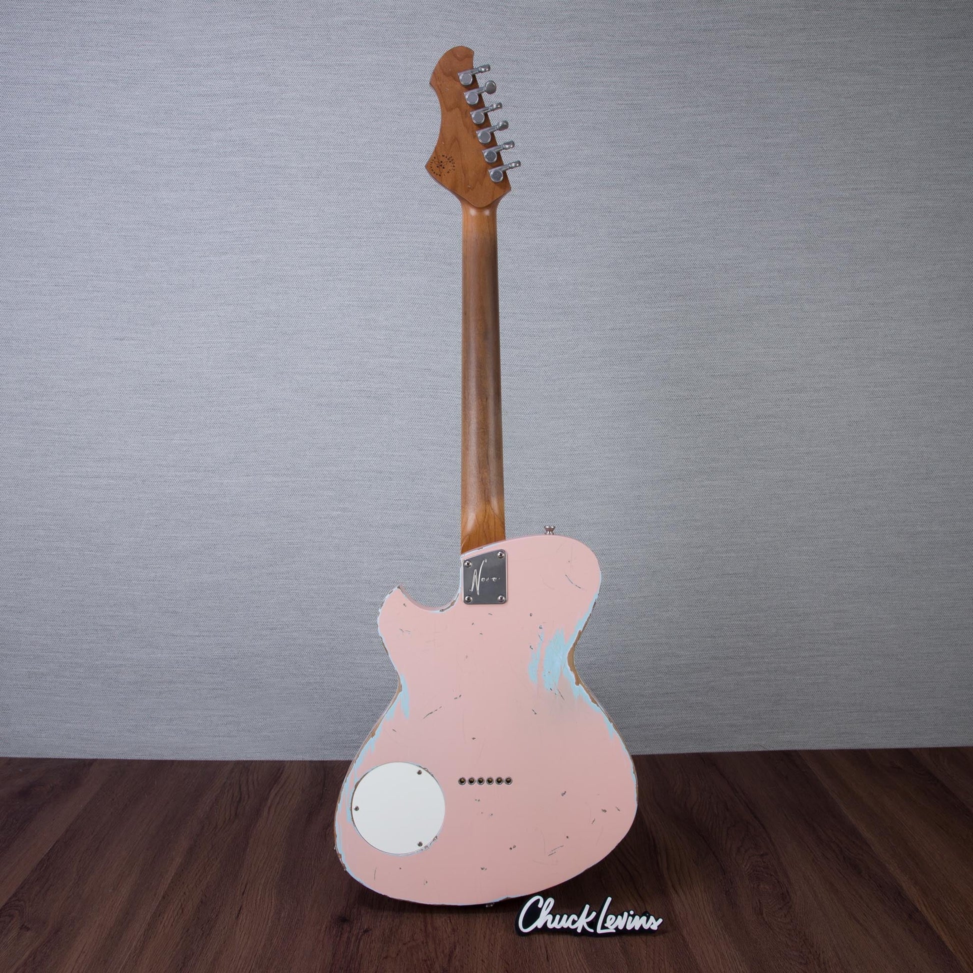 Novo Guitars Solus F2 Electric Guitar - FOF Shell Pink over Sonic Blue - #26047