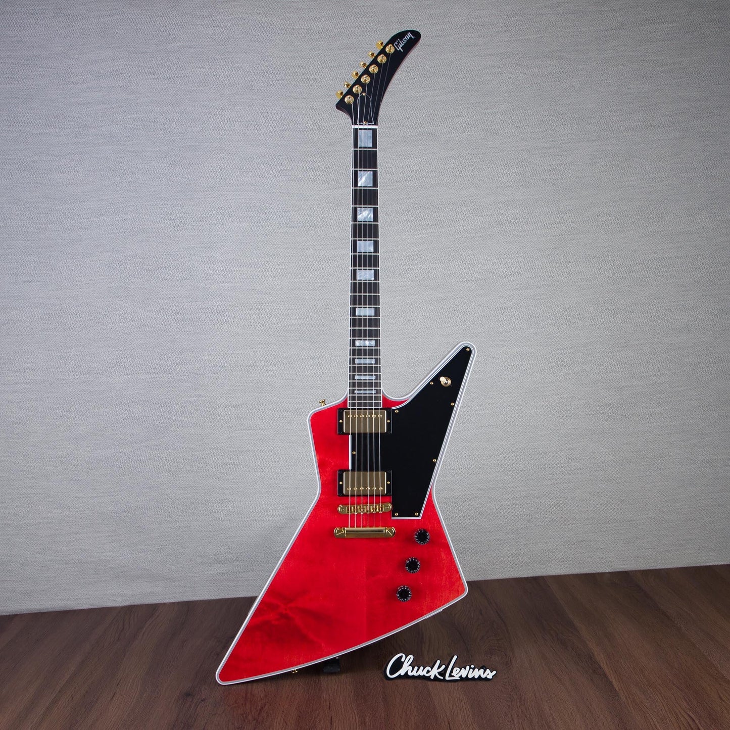 Gibson Custom Shop Explorer Electric Guitar, Gold Hardware - Watermelon King/Gloss - CHUCKSCLUSIVE - #CS500955