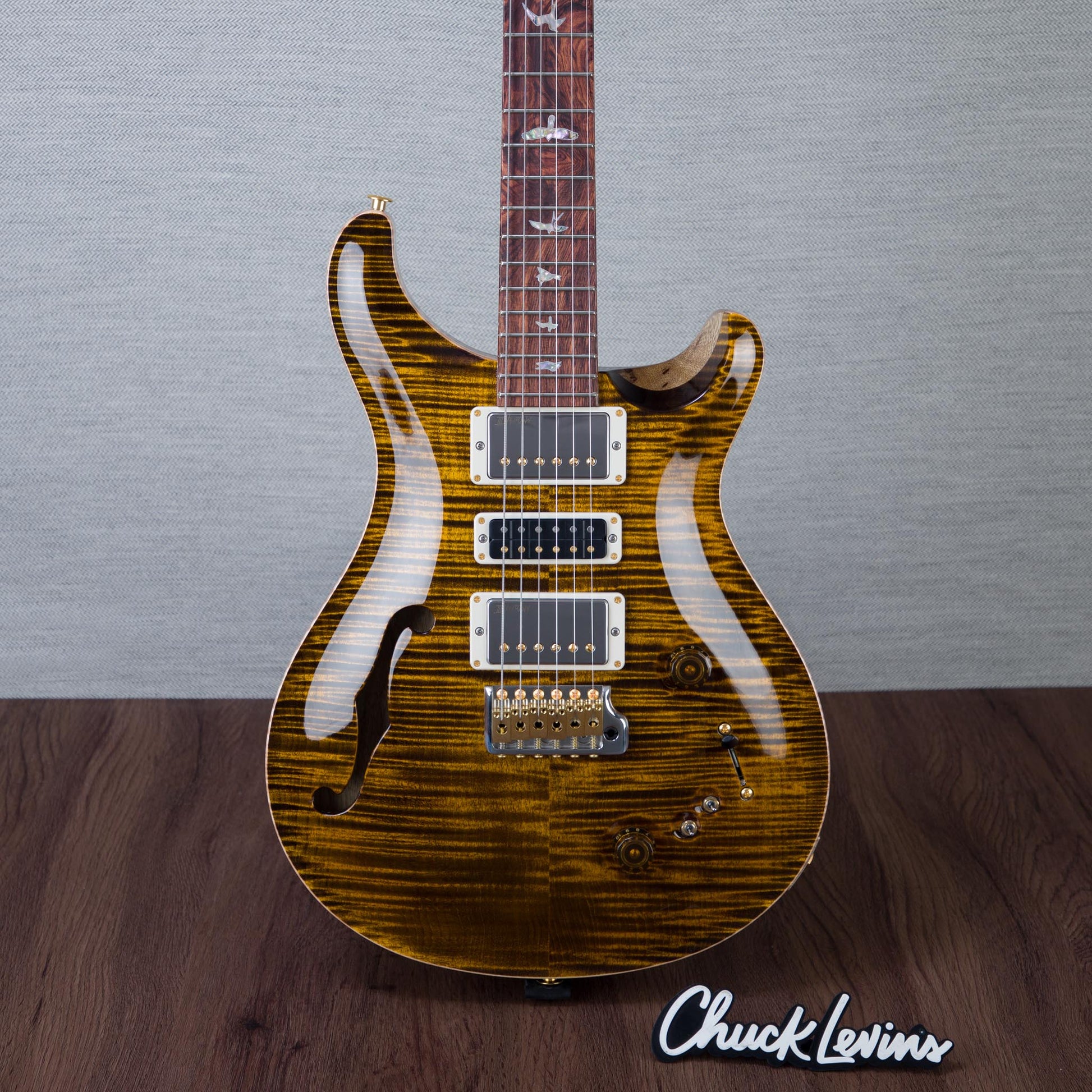 PRS 40th Anniversary Limited Edition Special Sem-Hollow Electric Guitar - Yellow Tiger - #250415097
