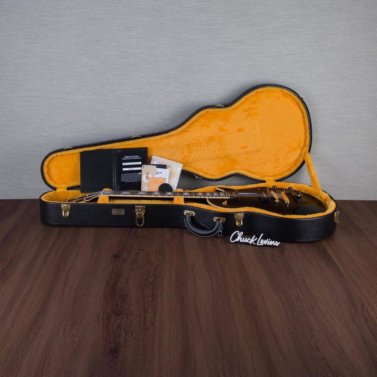 Gibson Custom Shop 1954 Les Paul Custom Reissue Electric Guitar VOS - Ebony - #45356