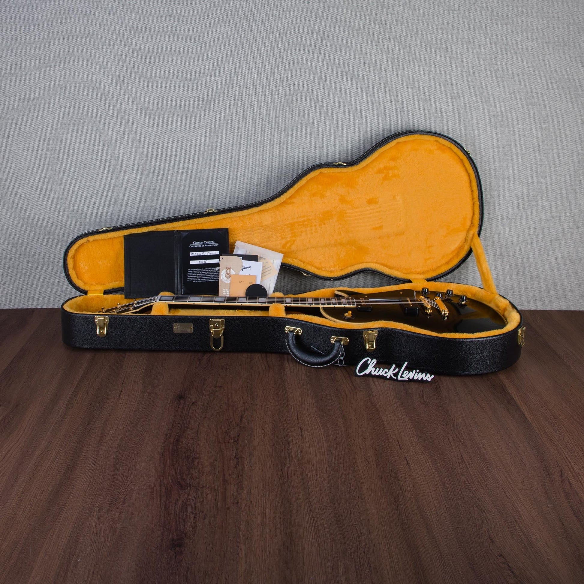 Gibson Custom Shop 1954 Les Paul Custom Reissue Electric Guitar VOS - Ebony - #45356
