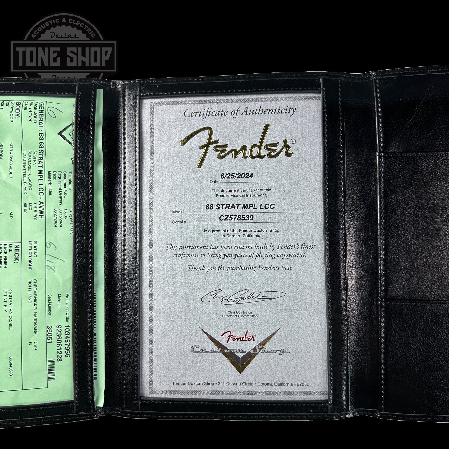 Fender Custom Shop 1968 Stratocaster DLX Closet Classic Maple Neck Aged Vintage White w/case CZ578539