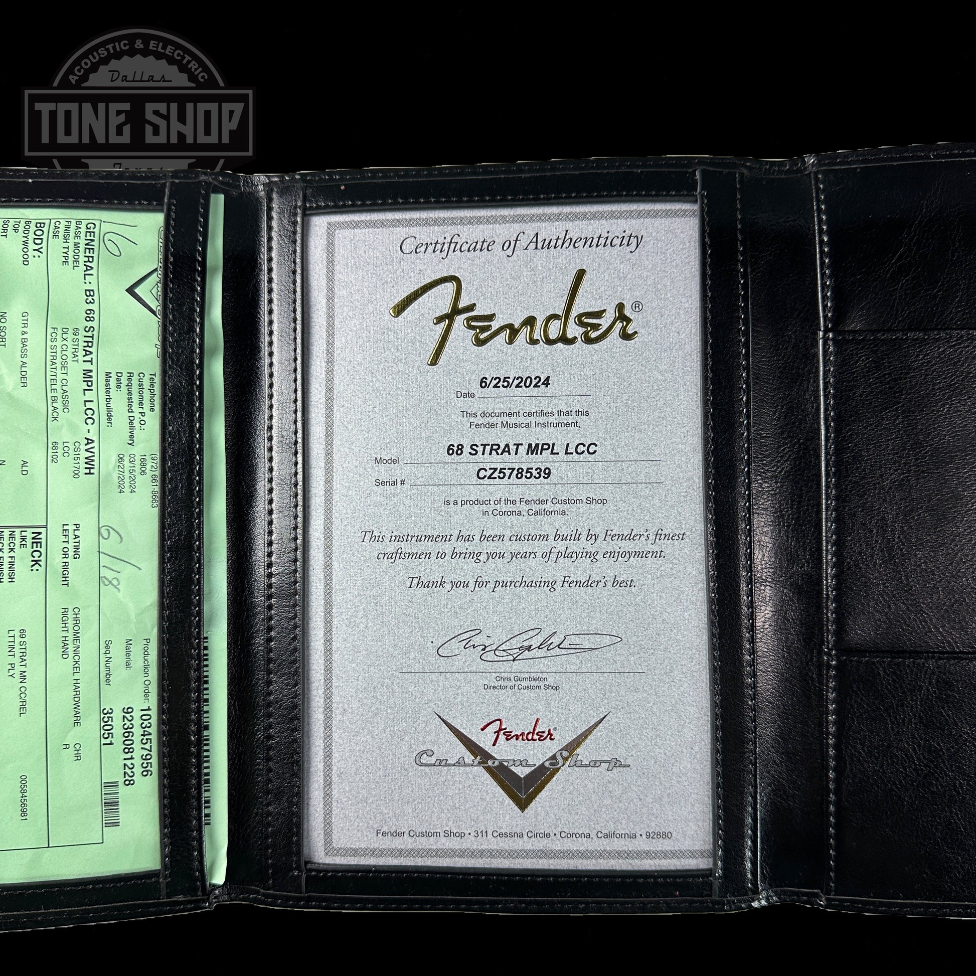 Fender Custom Shop 1968 Stratocaster DLX Closet Classic Maple Neck Aged Vintage White w/case CZ578539