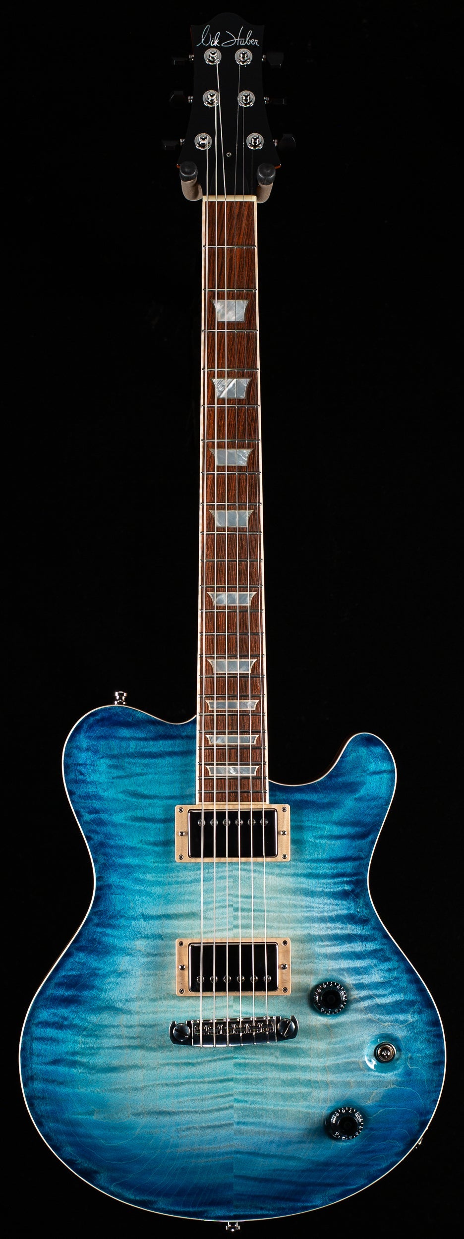 Nik Huber Dolphin II Semi-Hollow Custom Blue Burst (671)