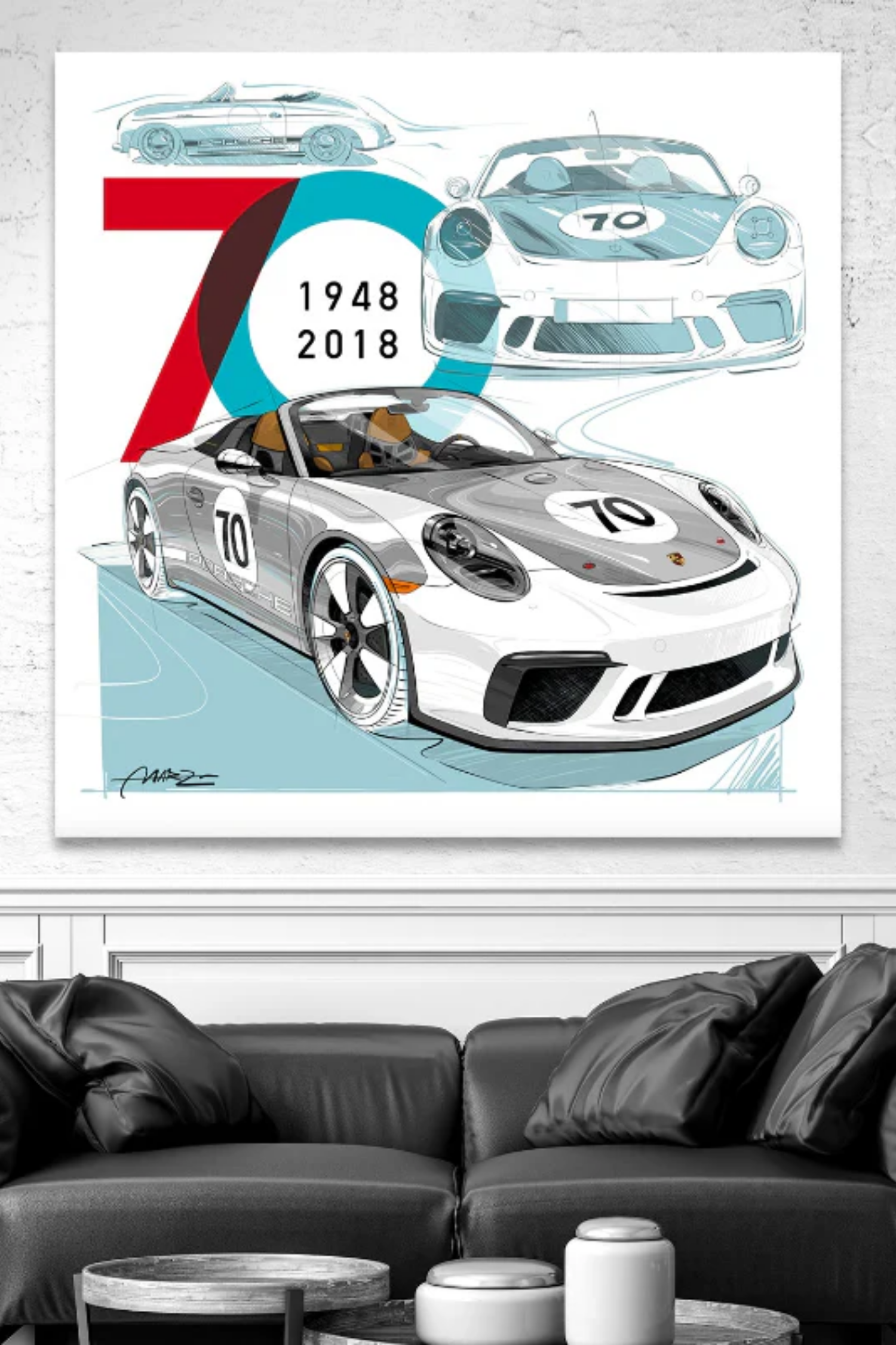 Marz Ink - Porsche 70 years of 356 Speedster (ACRYLIC/METAL) - 1 of 15