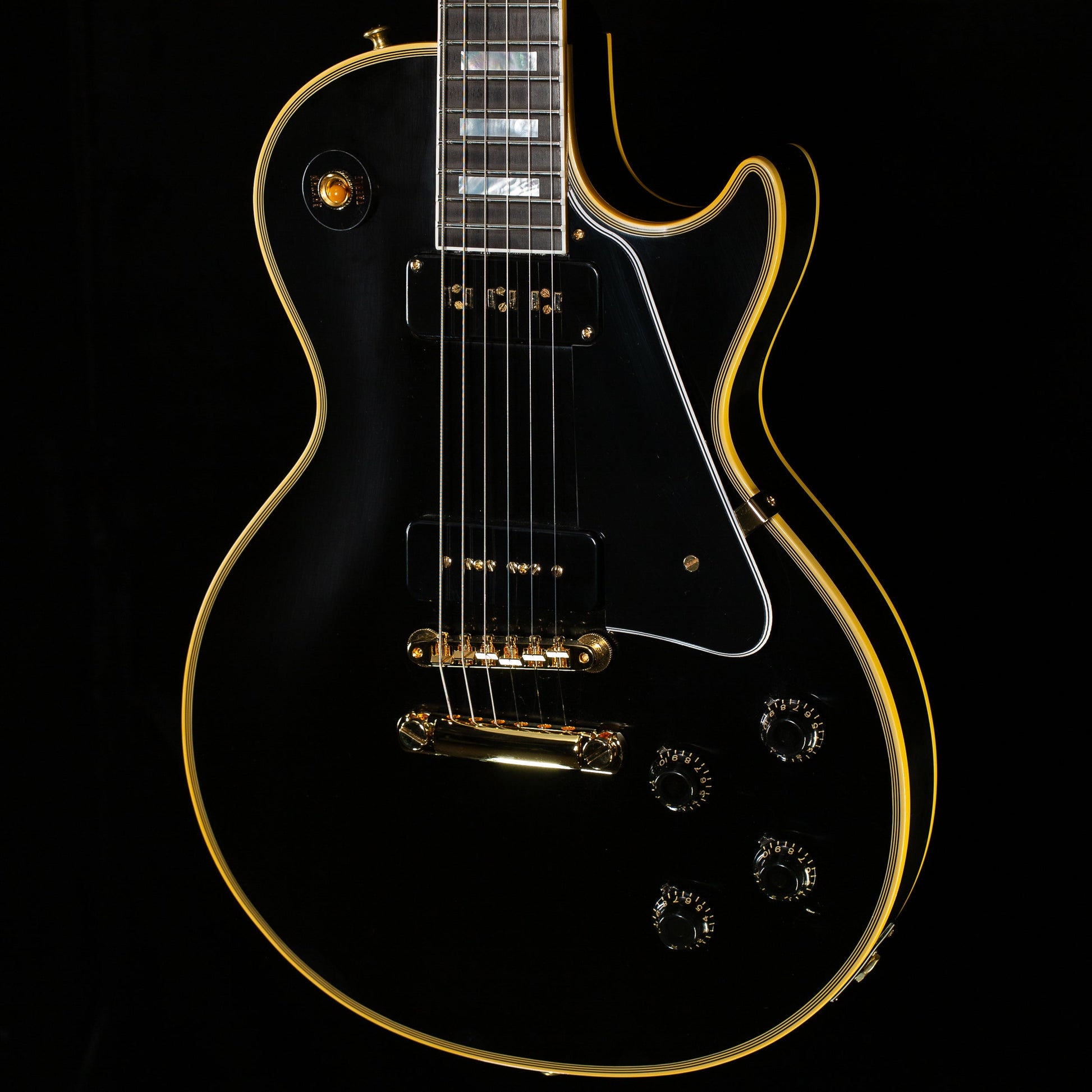 Gibson Custom Shop 1954 Les Paul Custom Staple Pickup Reissue Ebony VOS  (155)