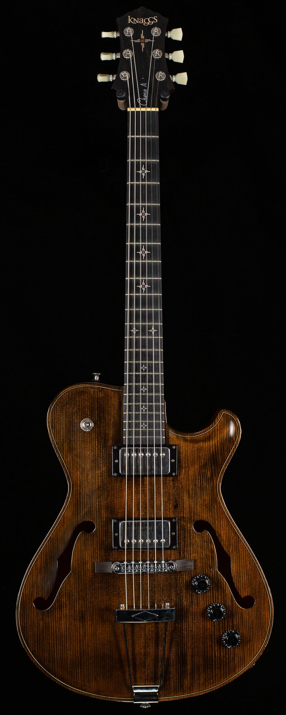 Knaggs Influence Chena A Humbuckers/Piezo Old Black Violin (465)