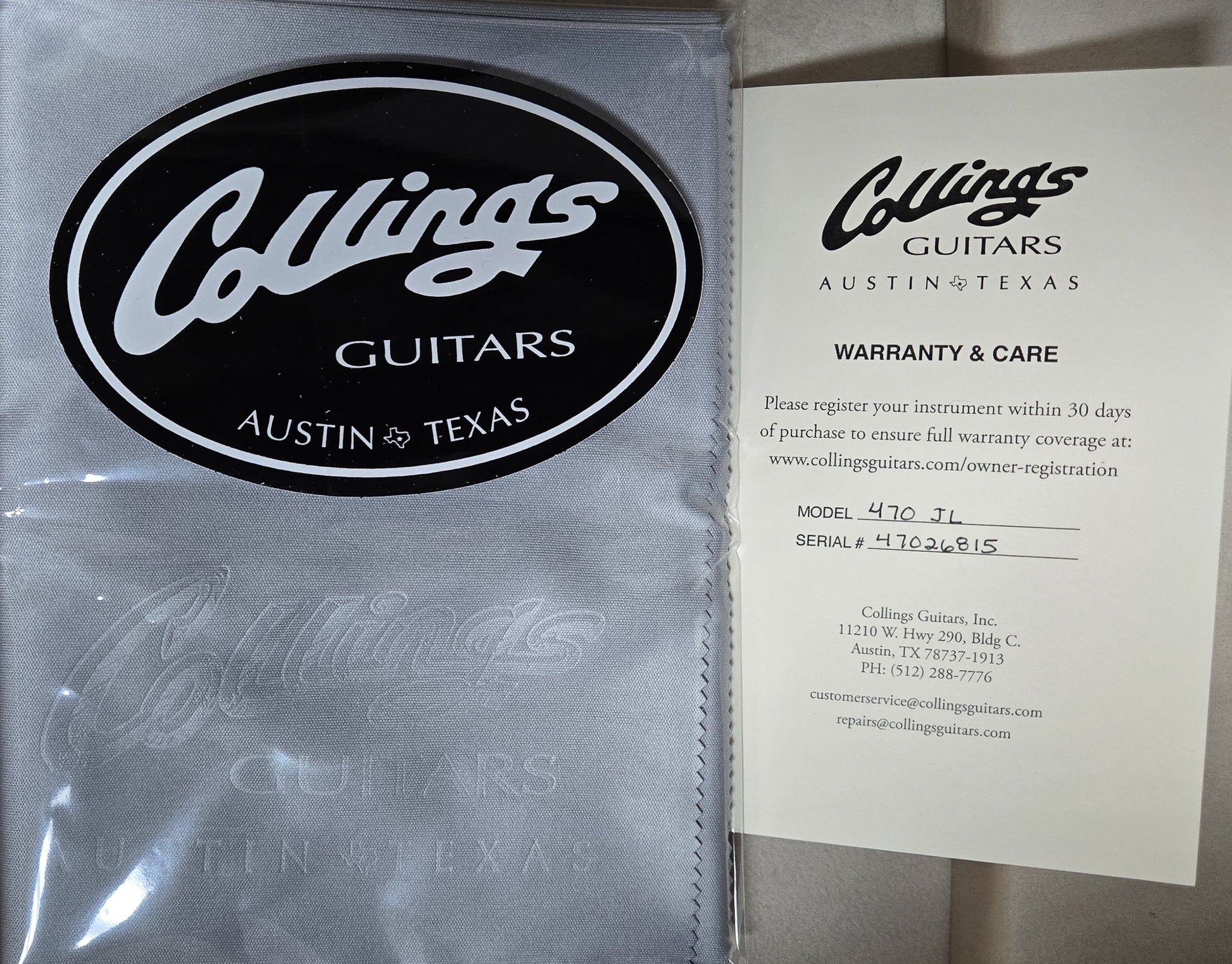 Collings 470 JL Julian Lage Signature Antiqued Black (815)