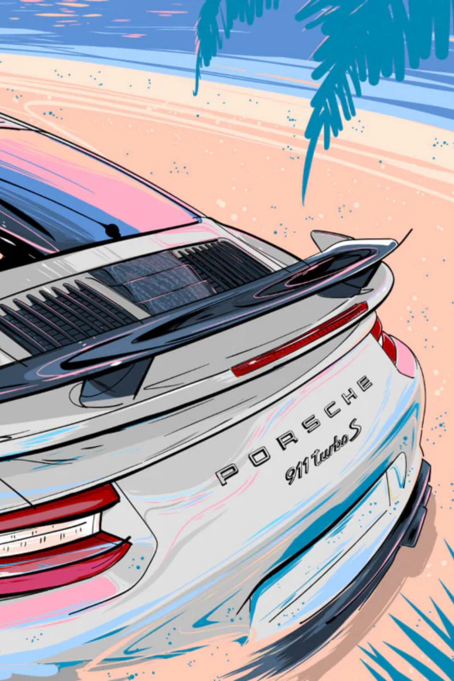 Marz Ink - Porsche Turbo S - Beach (chalk) (ACRYLIC/METAL) - 1 of 50