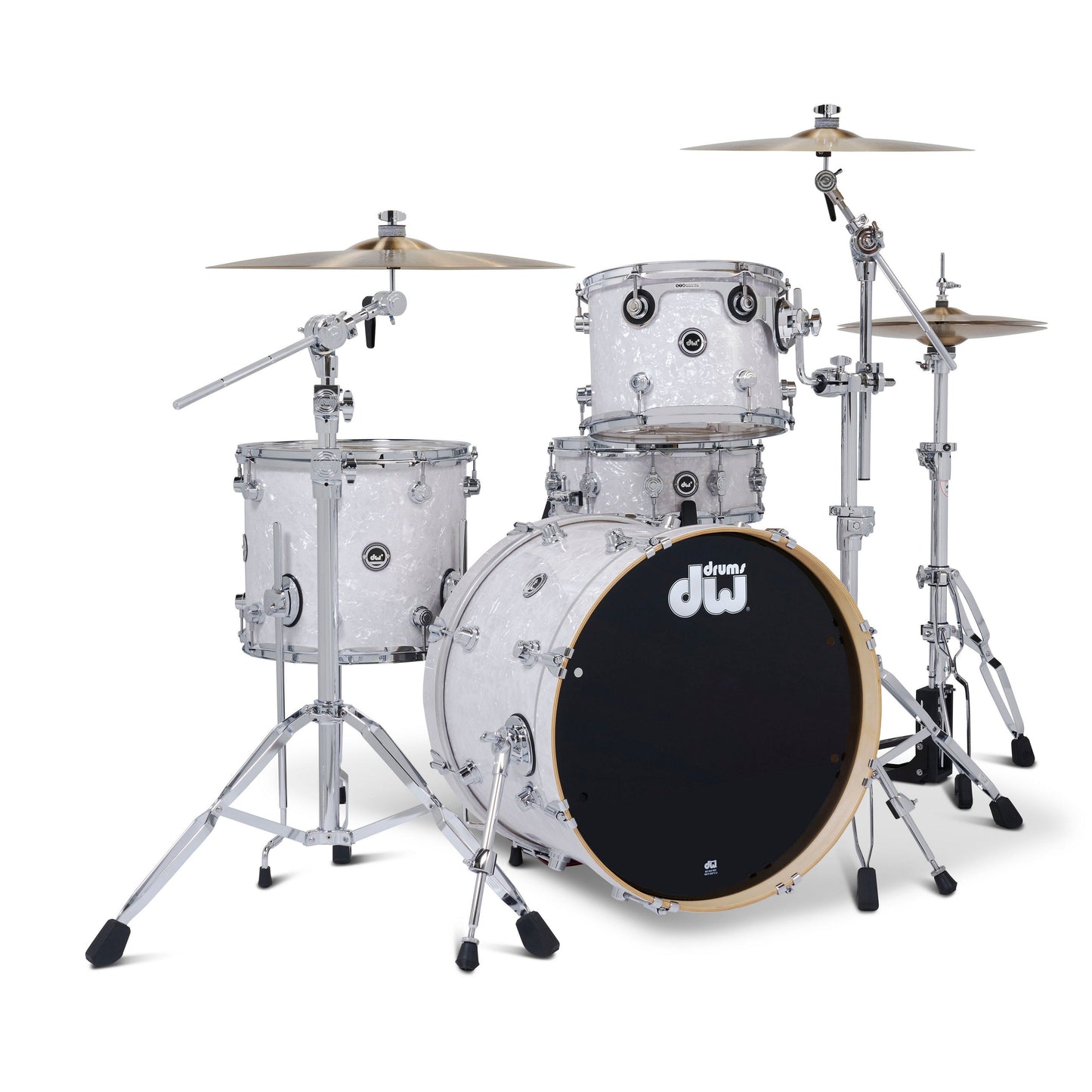 DW DWe 4-Piece Drum Kit Bundle - White Marine Pearl