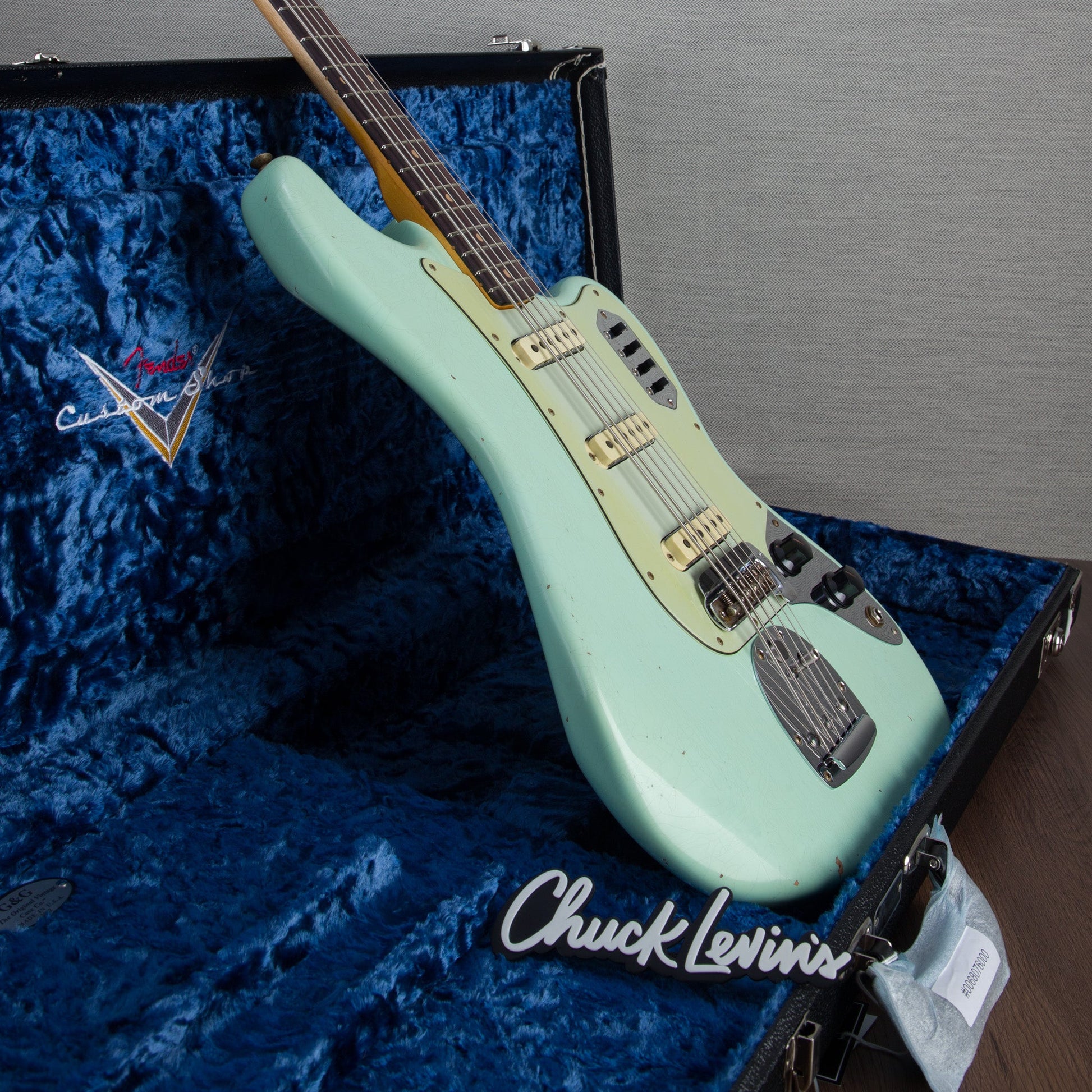 Fender Custom Shop Limited Edition Bass VI Journeyman Relic - Faded Aged Surf Green
