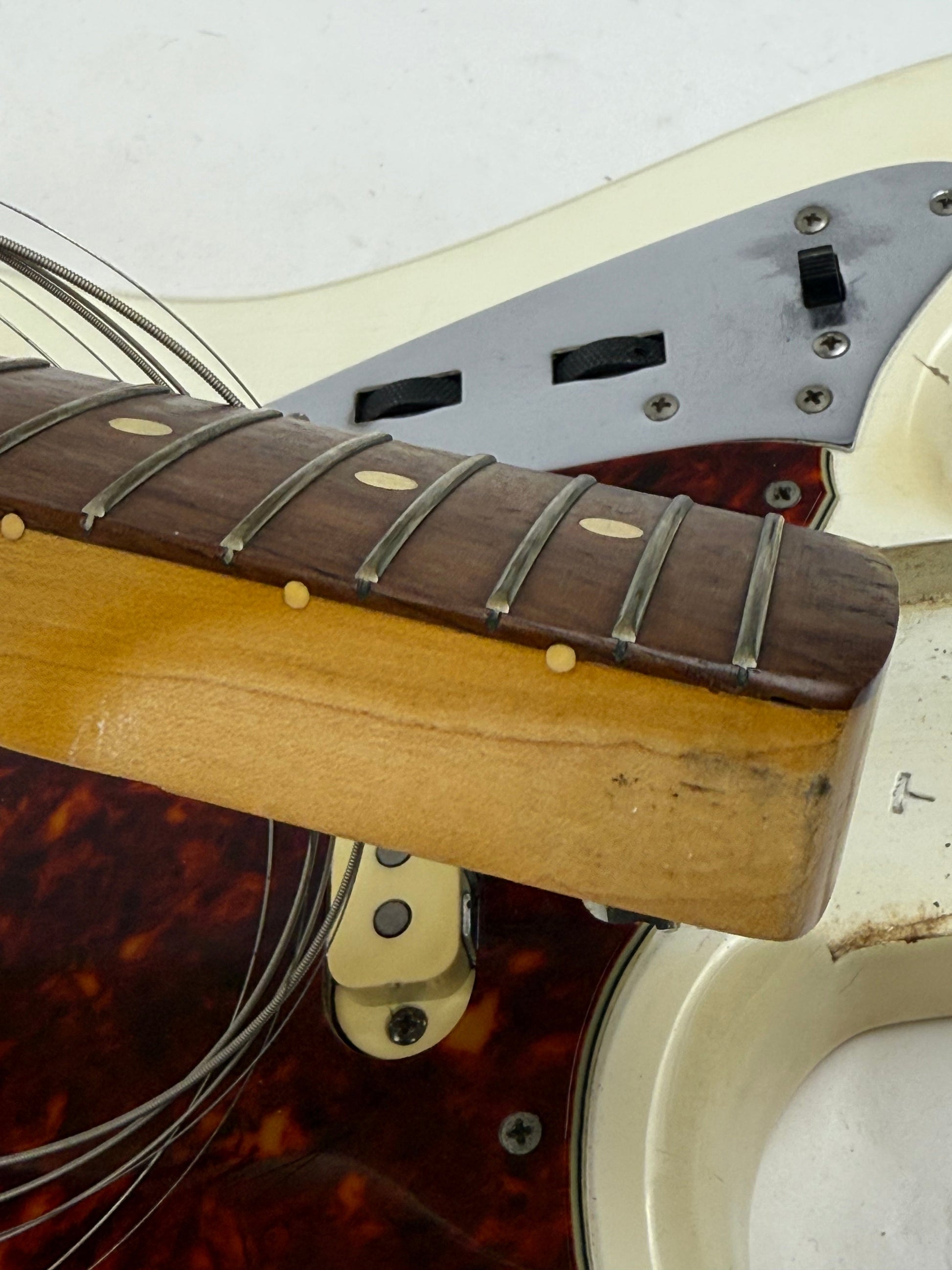 1962 Fender Jaguar Factory Custom Color OLYMPIC WHITE Pre-CBS w Original Brown Case & Strap